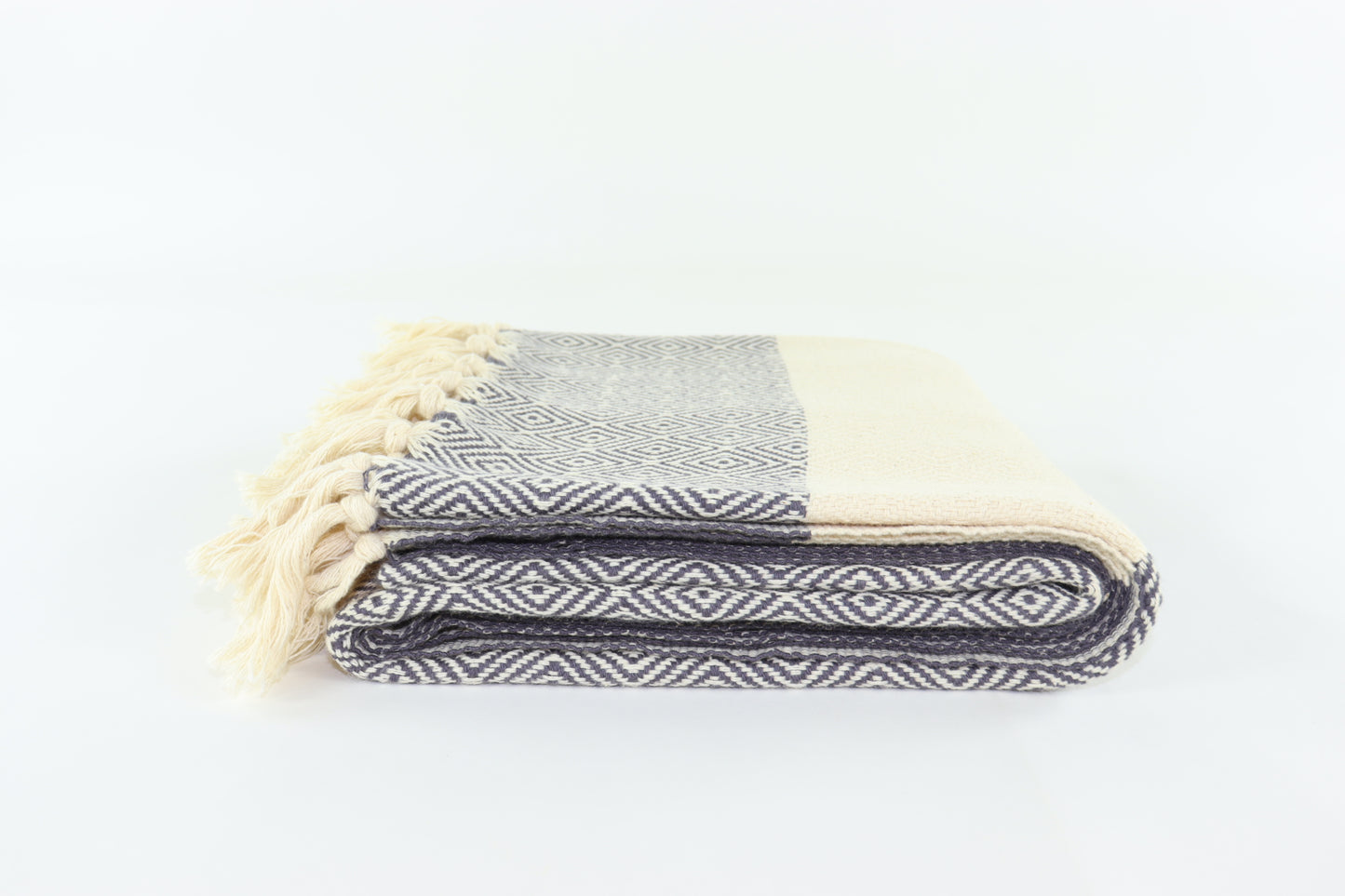 Premium Turkish Diamond Towel Peshtemal Fouta (Dark Gray)