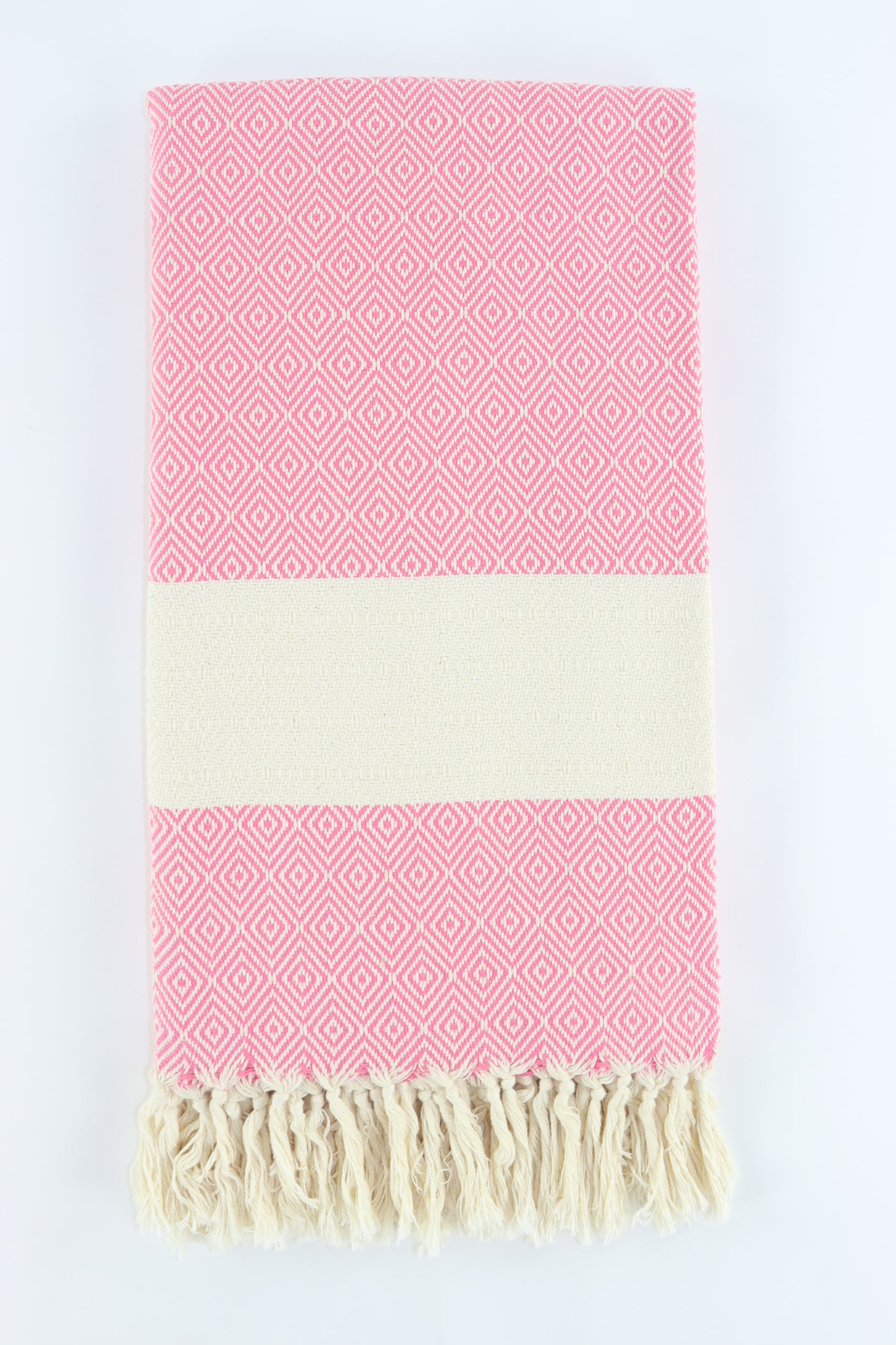 Premium Turkish Diamond Towel Peshtemal Fouta (Pink)
