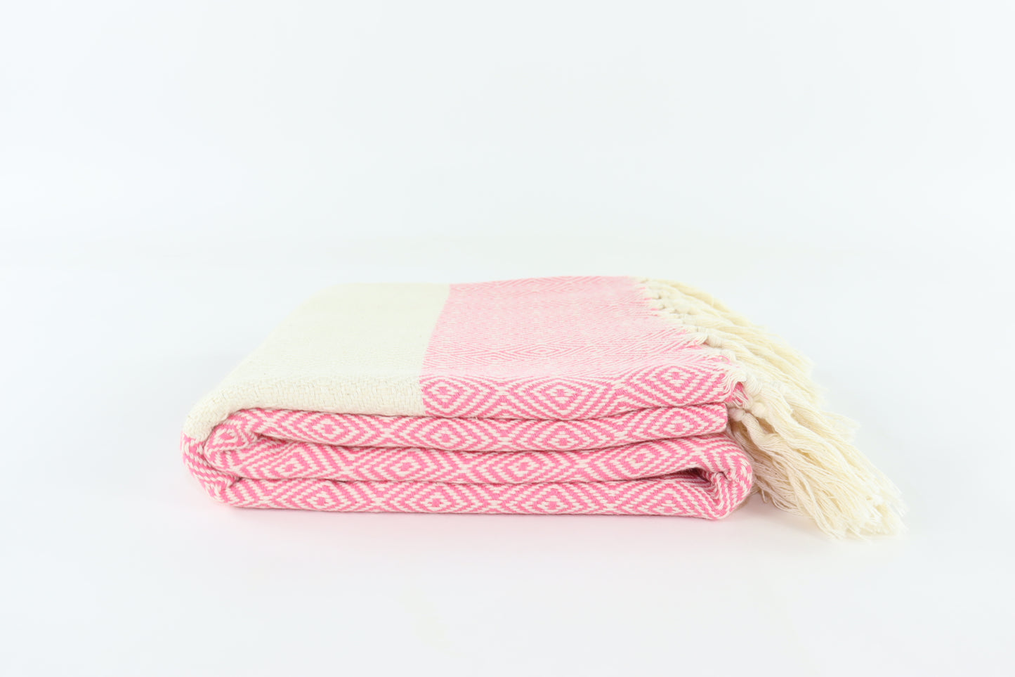 Premium Turkish Diamond Towel Peshtemal Fouta (Pink)