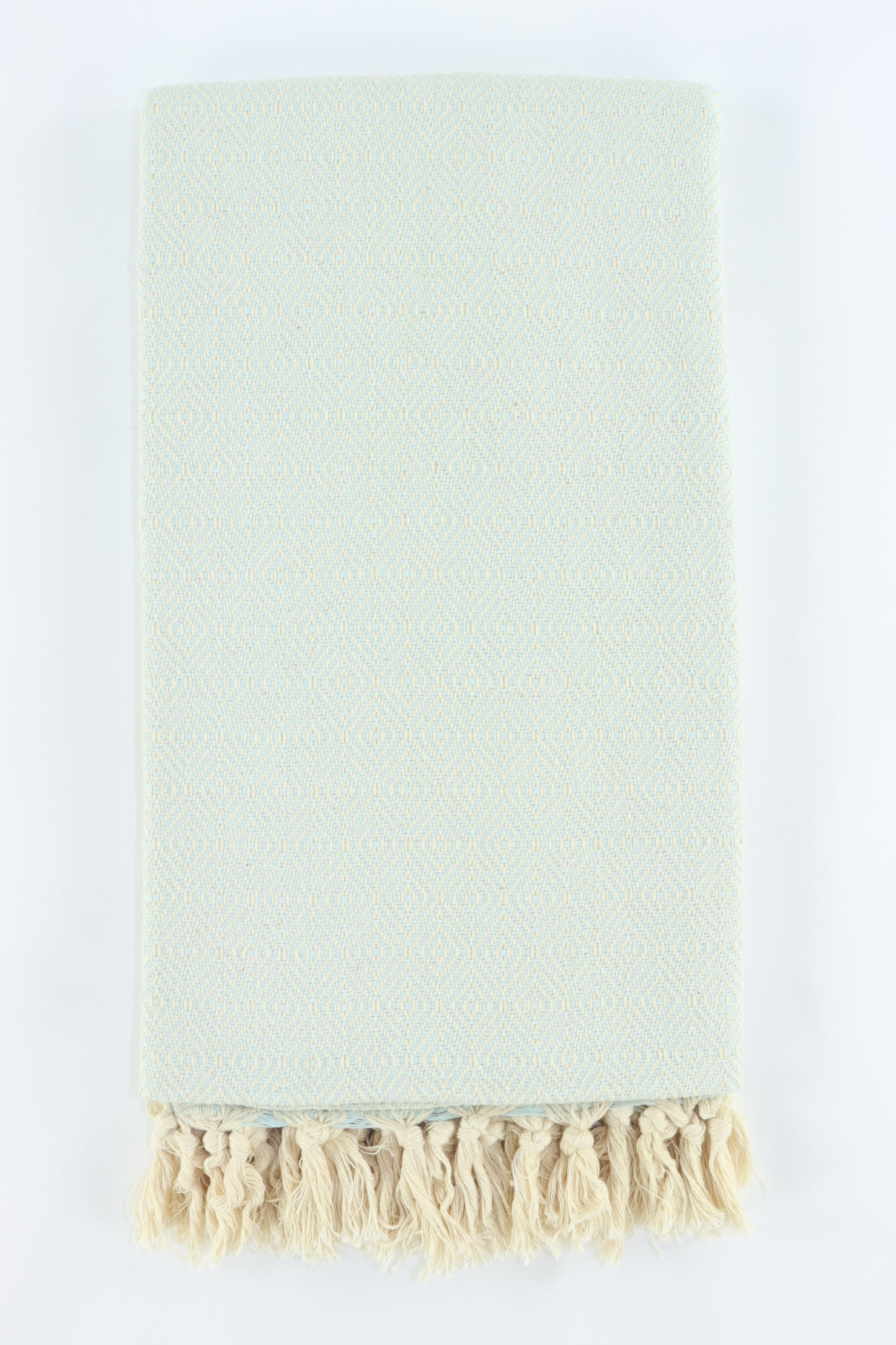 Premium Turkish Diamond Towel Peshtemal Fouta (Light Turquoise)