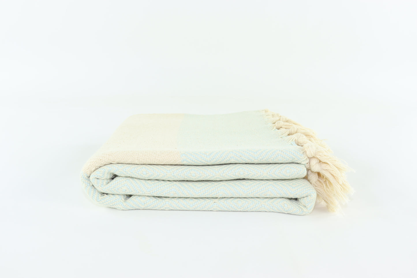 Premium Turkish Diamond Towel Peshtemal Fouta (Light Turquoise)