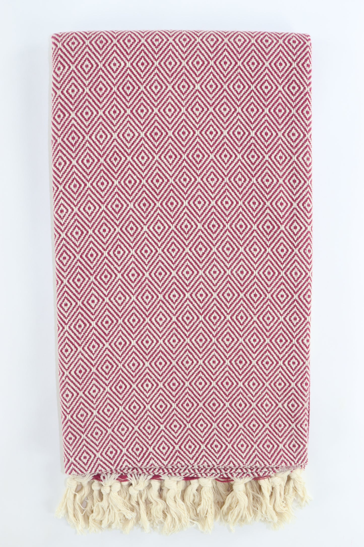 Premium Turkish Diamond Towel Peshtemal Fouta (Plum)