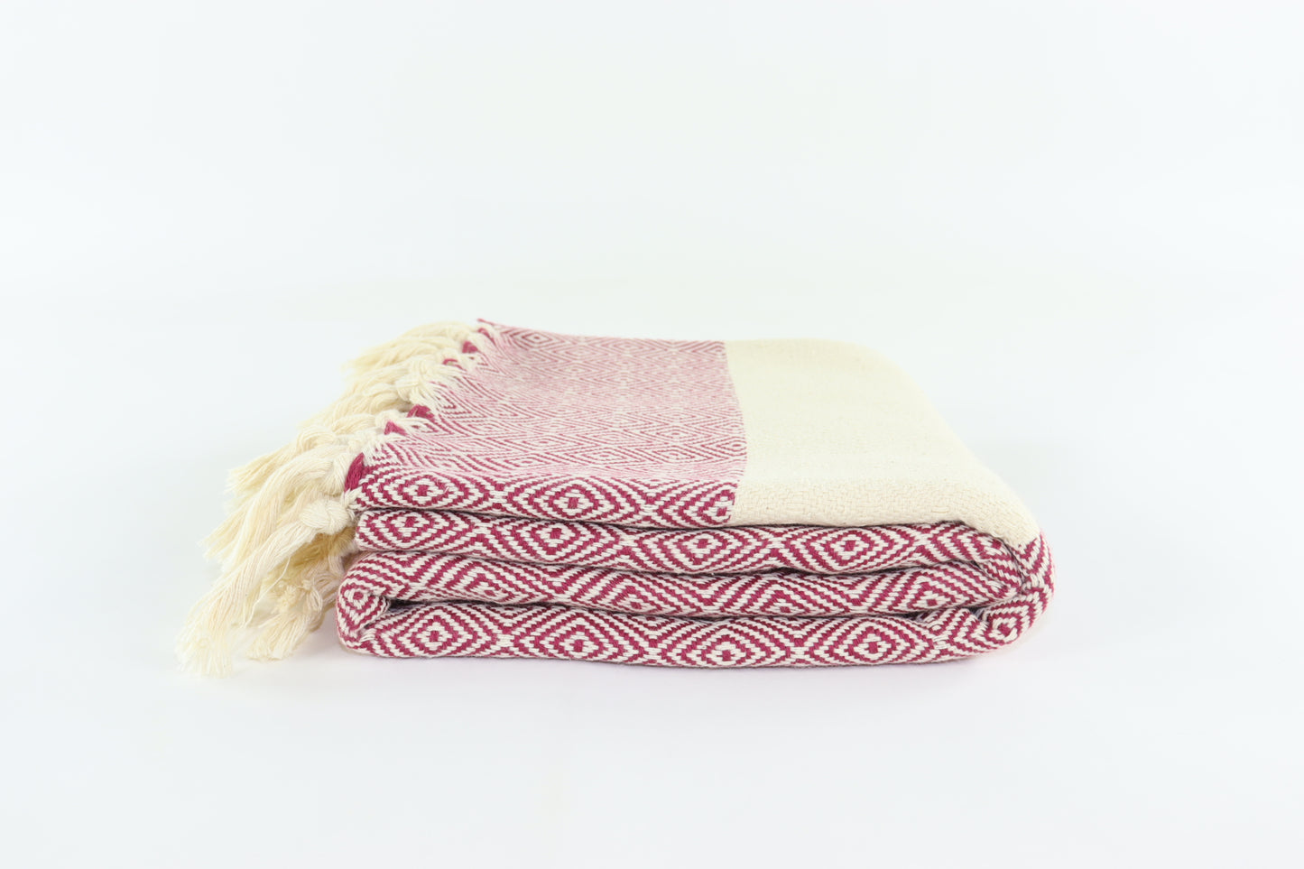 Premium Turkish Diamond Towel Peshtemal Fouta (Plum)