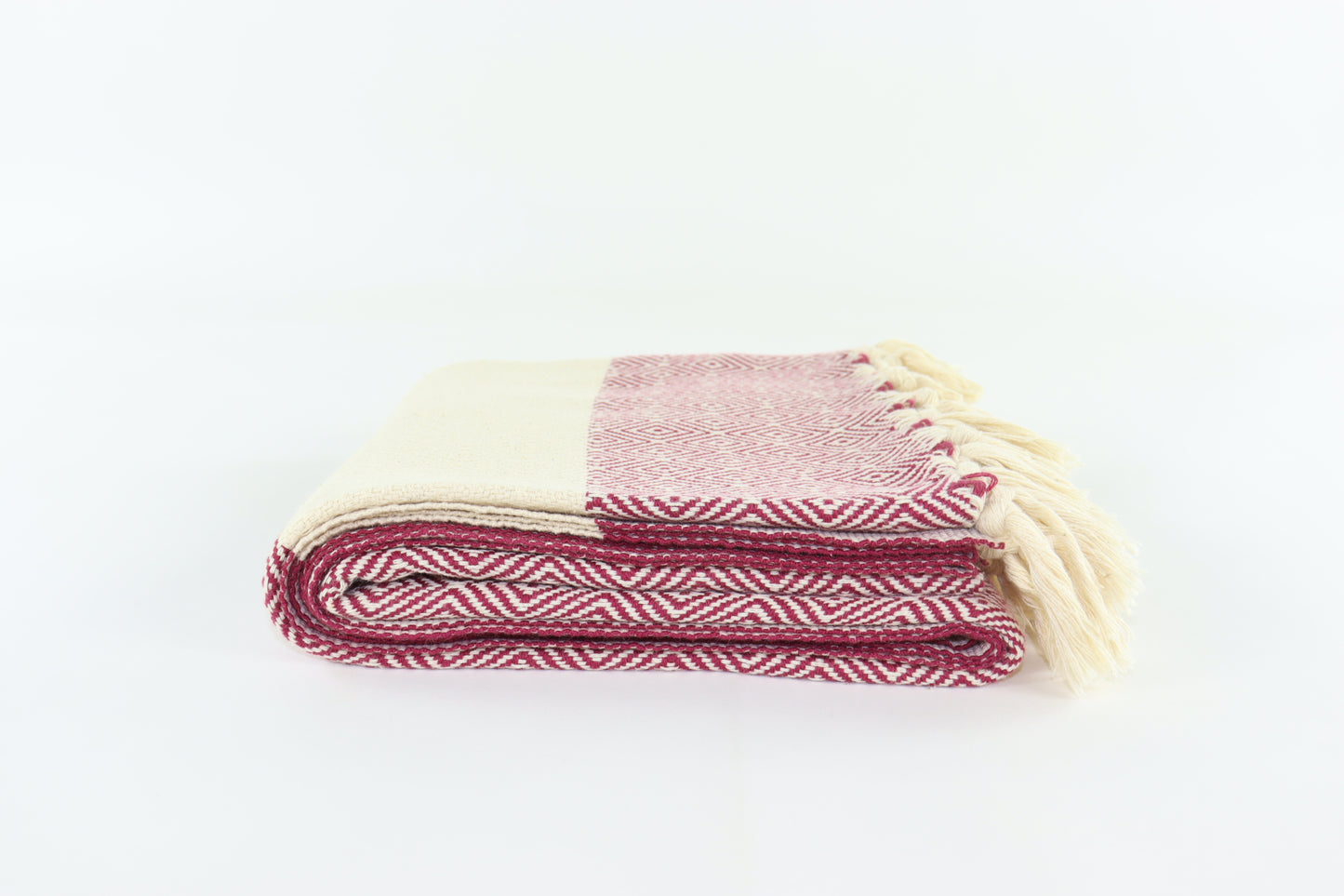 Premium Turkish Diamond Towel Peshtemal Fouta (Plum)