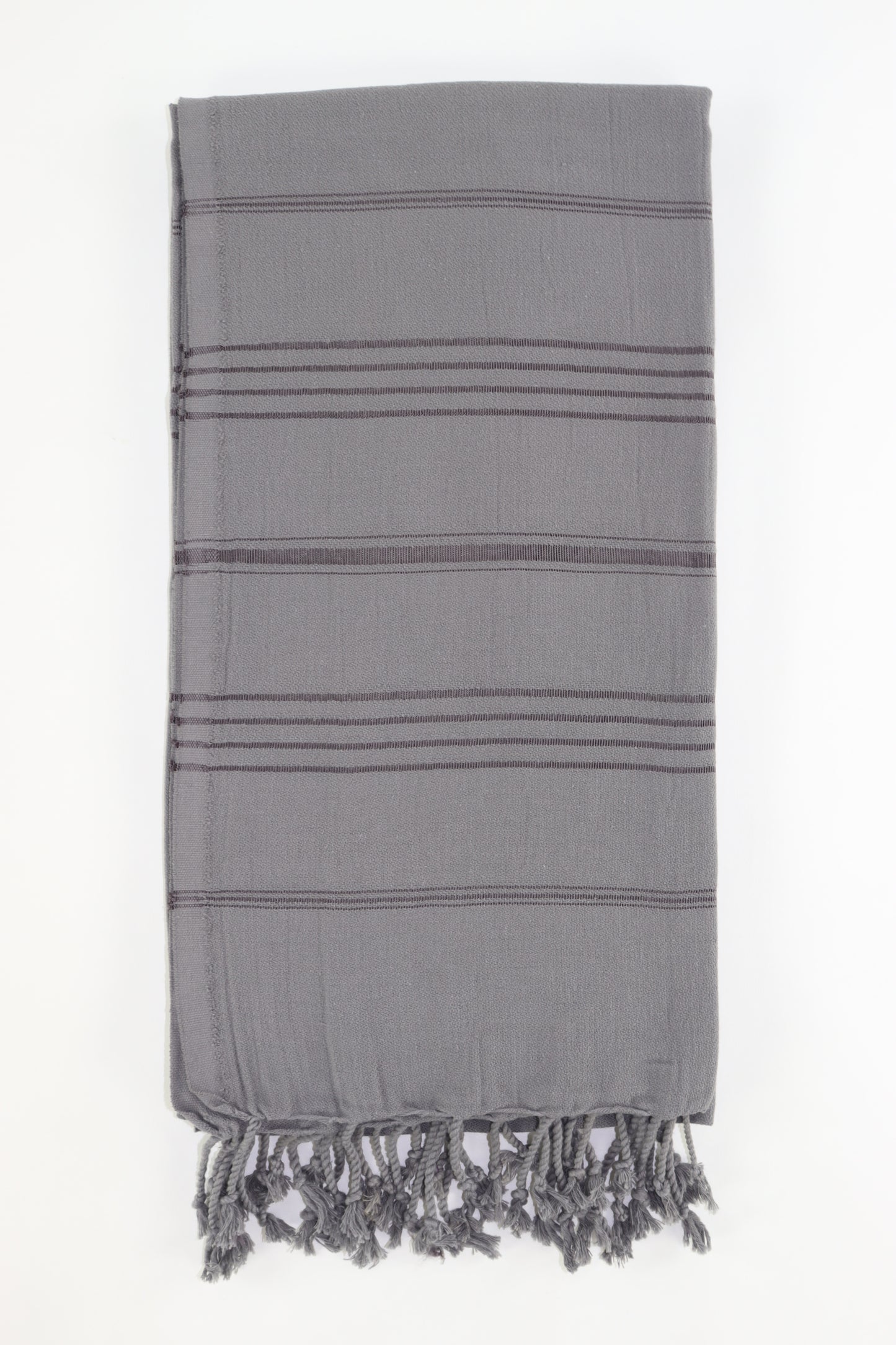 Premium Turkish Striped Towel Peshtemal Fouta (Anthracite Gray)