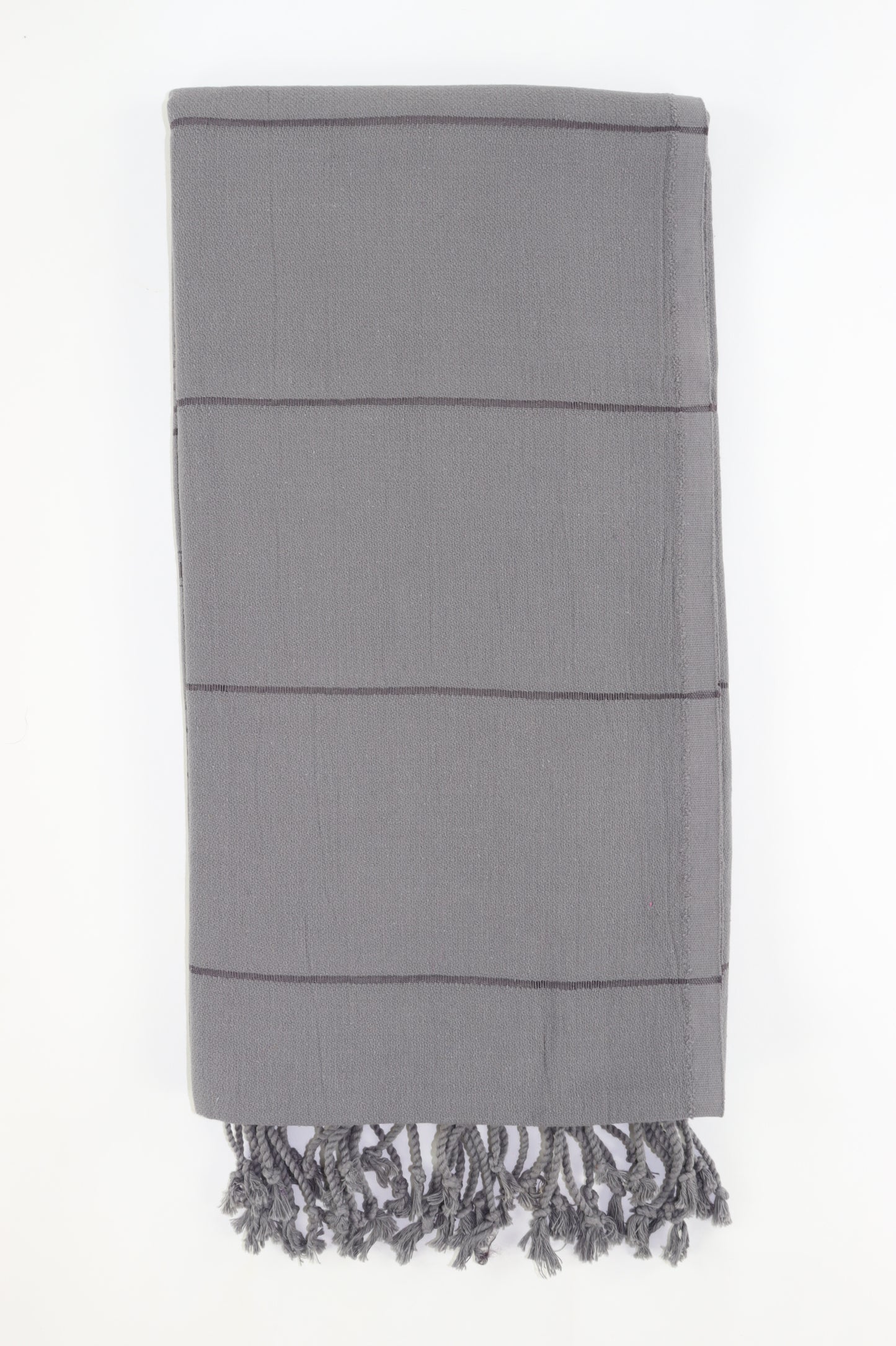 Premium Turkish Striped Towel Peshtemal Fouta (Anthracite Gray)