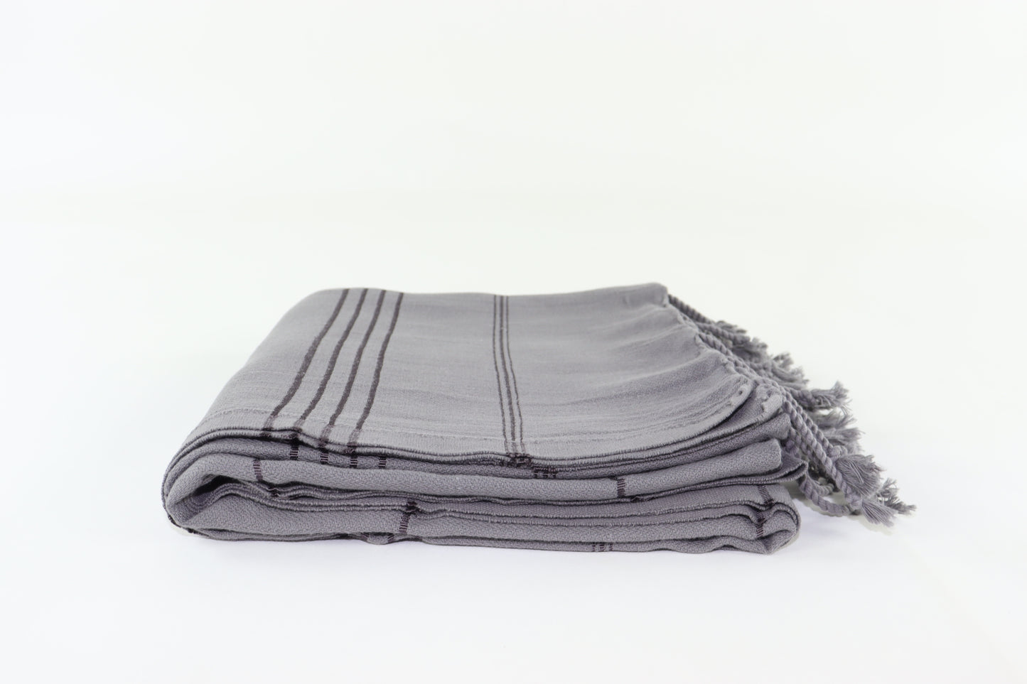 Premium Turkish Striped Towel Peshtemal Fouta (Anthracite Gray)