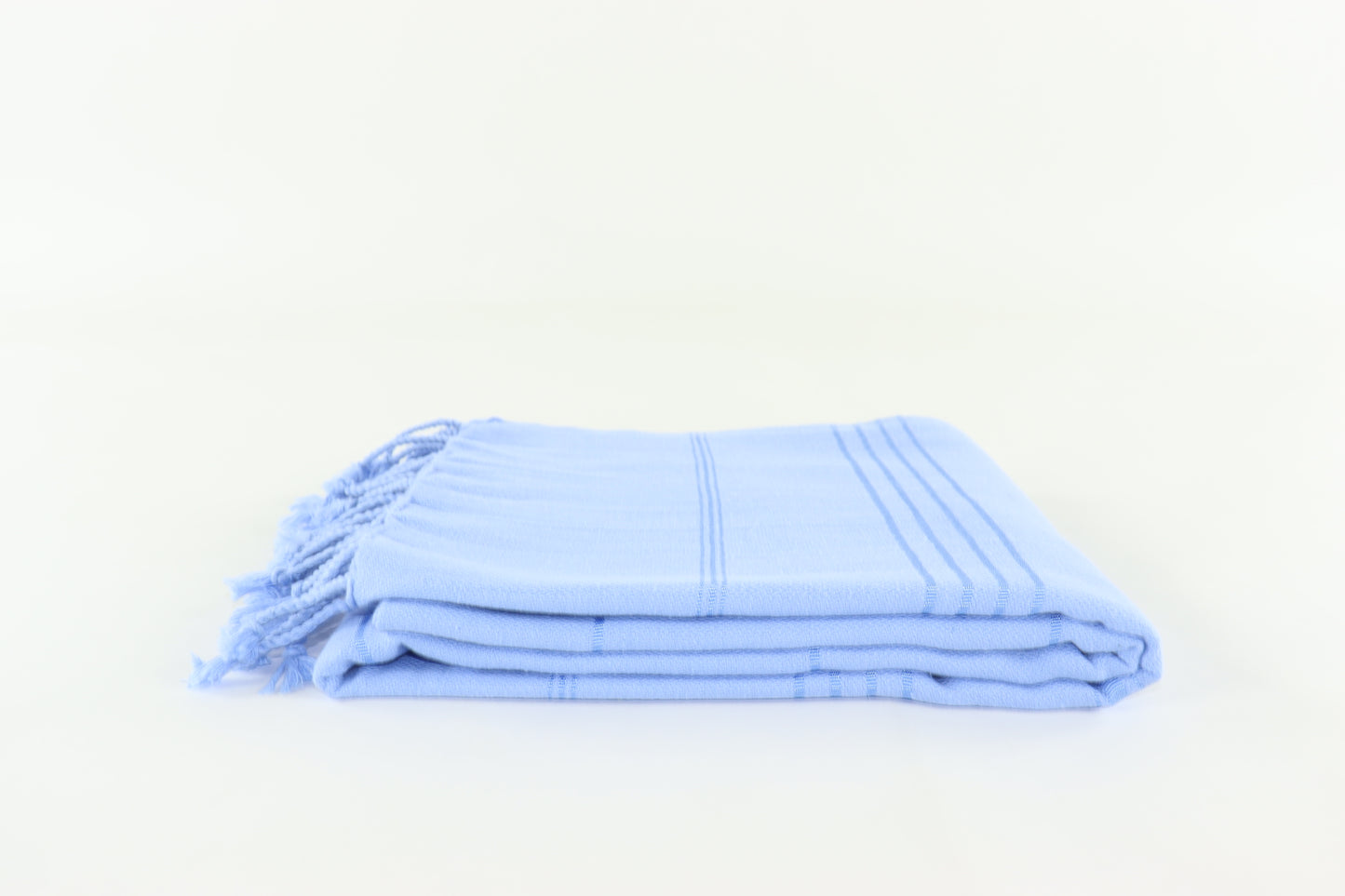 Premium Turkish Striped Towel Peshtemal Fouta (Baby Blue)