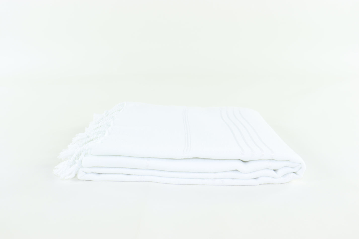 Premium Turkish Striped Towel Peshtemal Fouta (White)