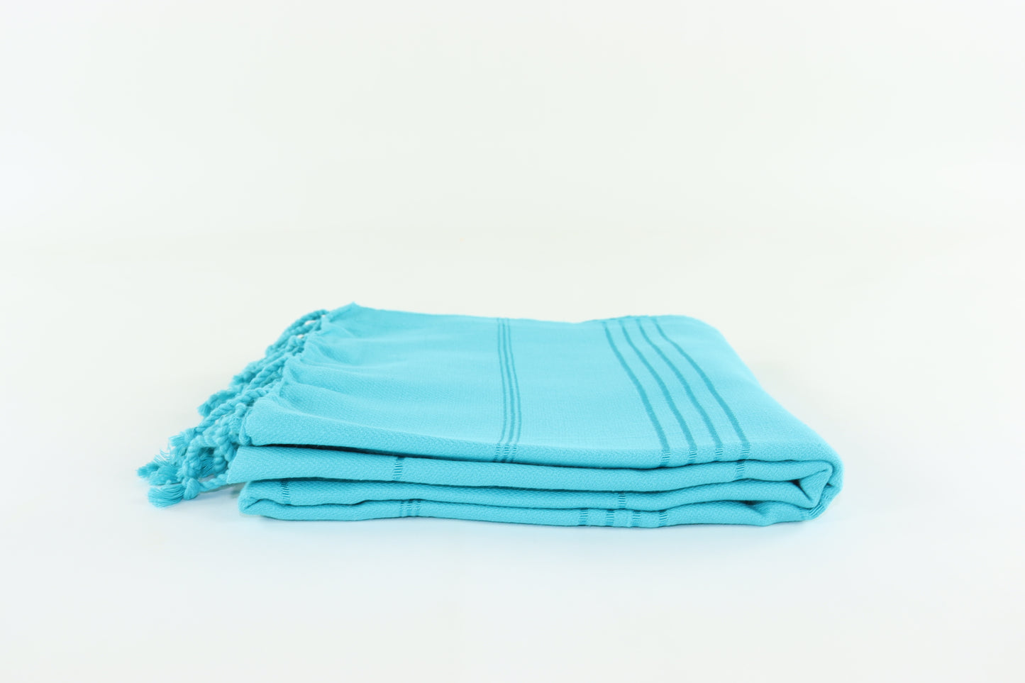 Premium Turkish Striped Towel Peshtemal Fouta (Turquoise Green)