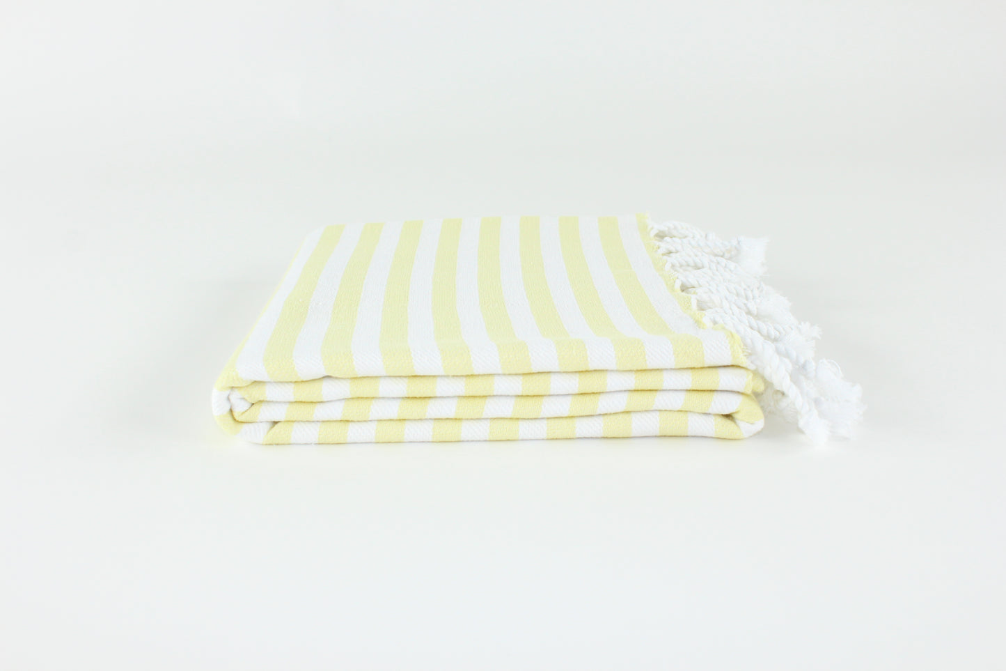 Premium Turkish Full Striped Towel Peshtemal Fouta (Yellow)