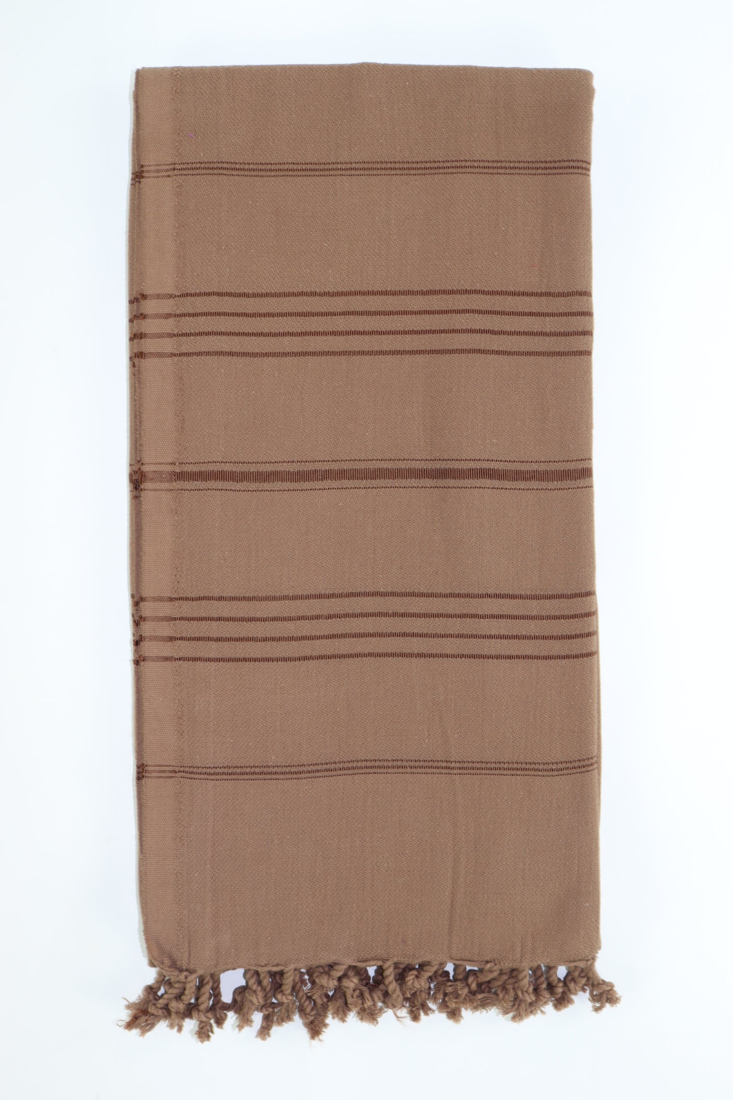 Premium Turkish Striped Towel Peshtemal Fouta (Brown)