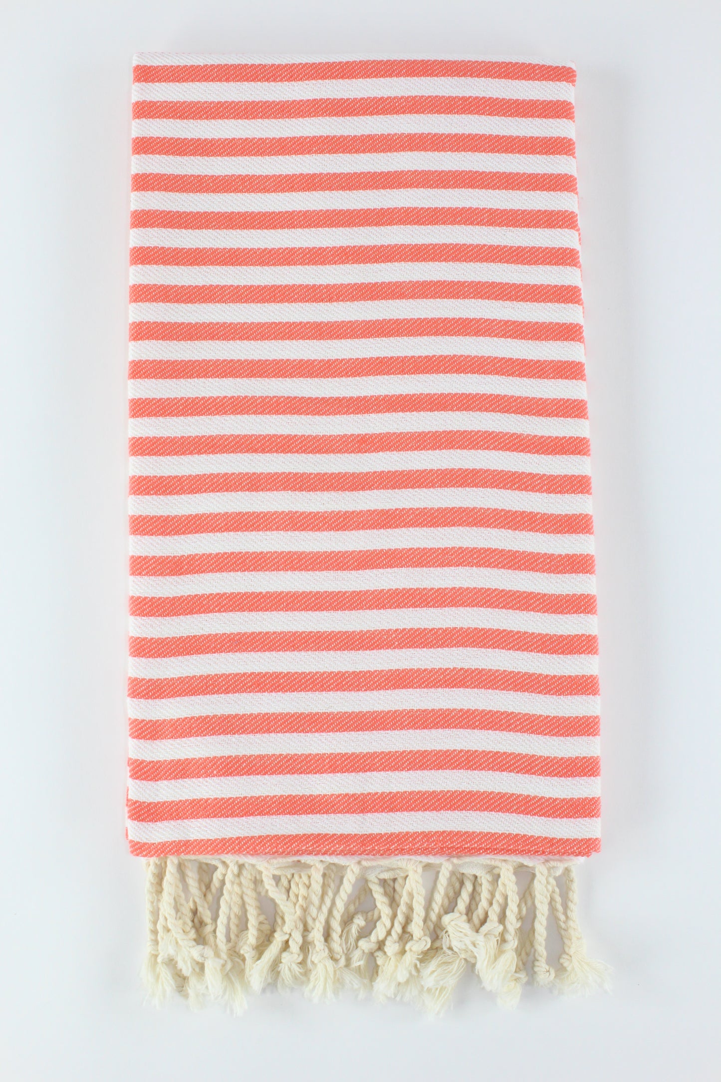 Premium Turkish Full Striped Towel Peshtemal Fouta (Coral)