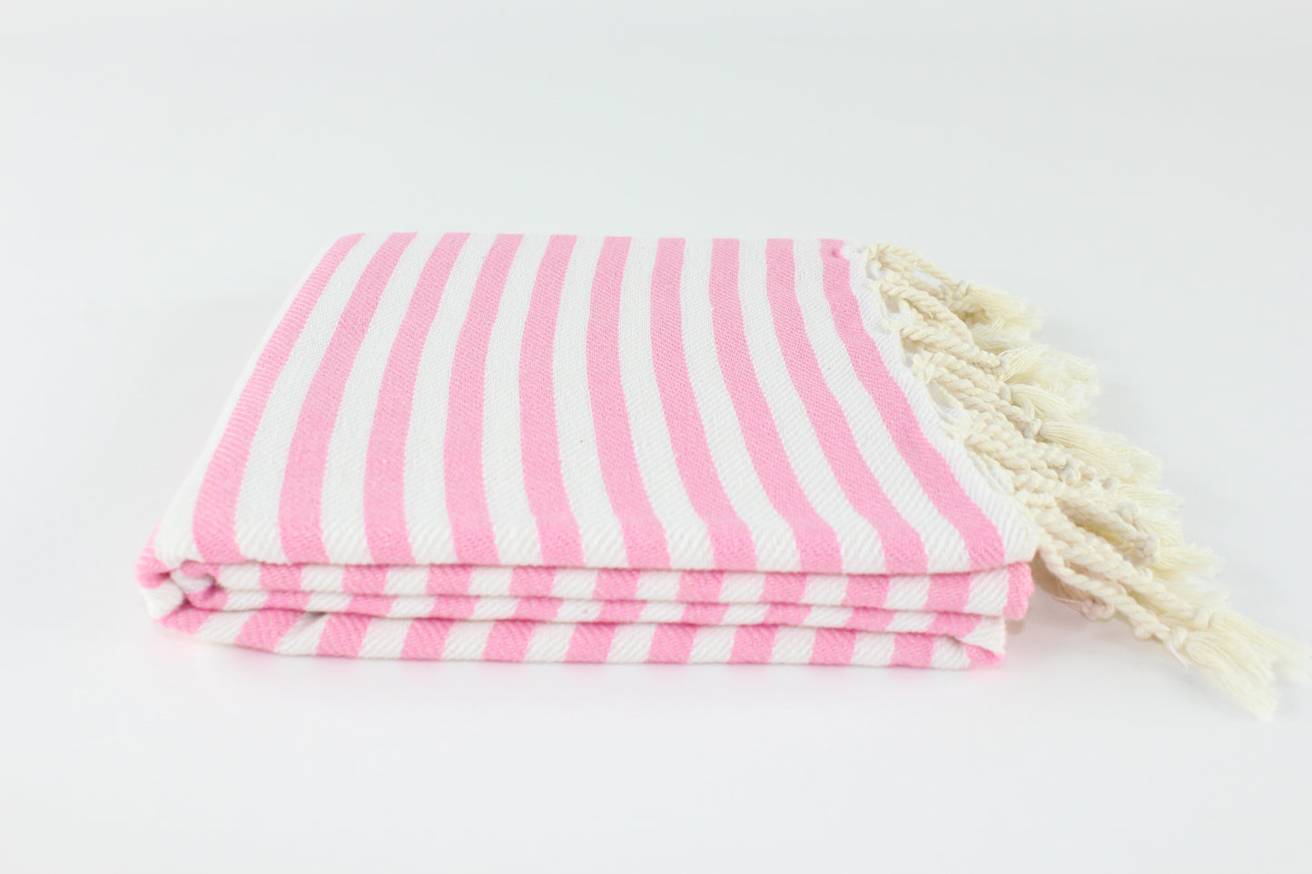Premium Turkish Full Striped Towel Peshtemal Fouta (Pink)