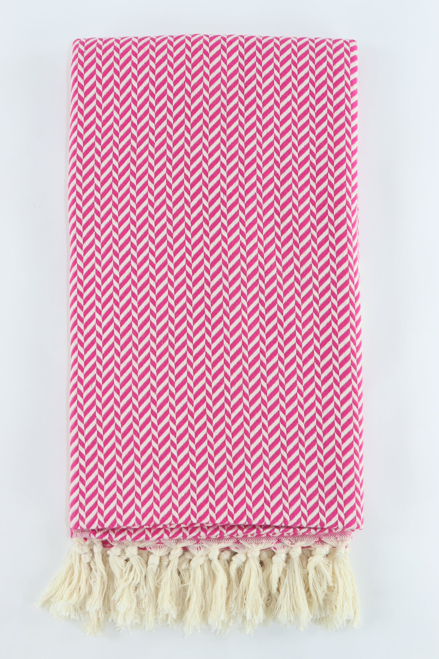 Premium Turkish Herringbone Towel Peshtemal Fouta (Fuchsia)