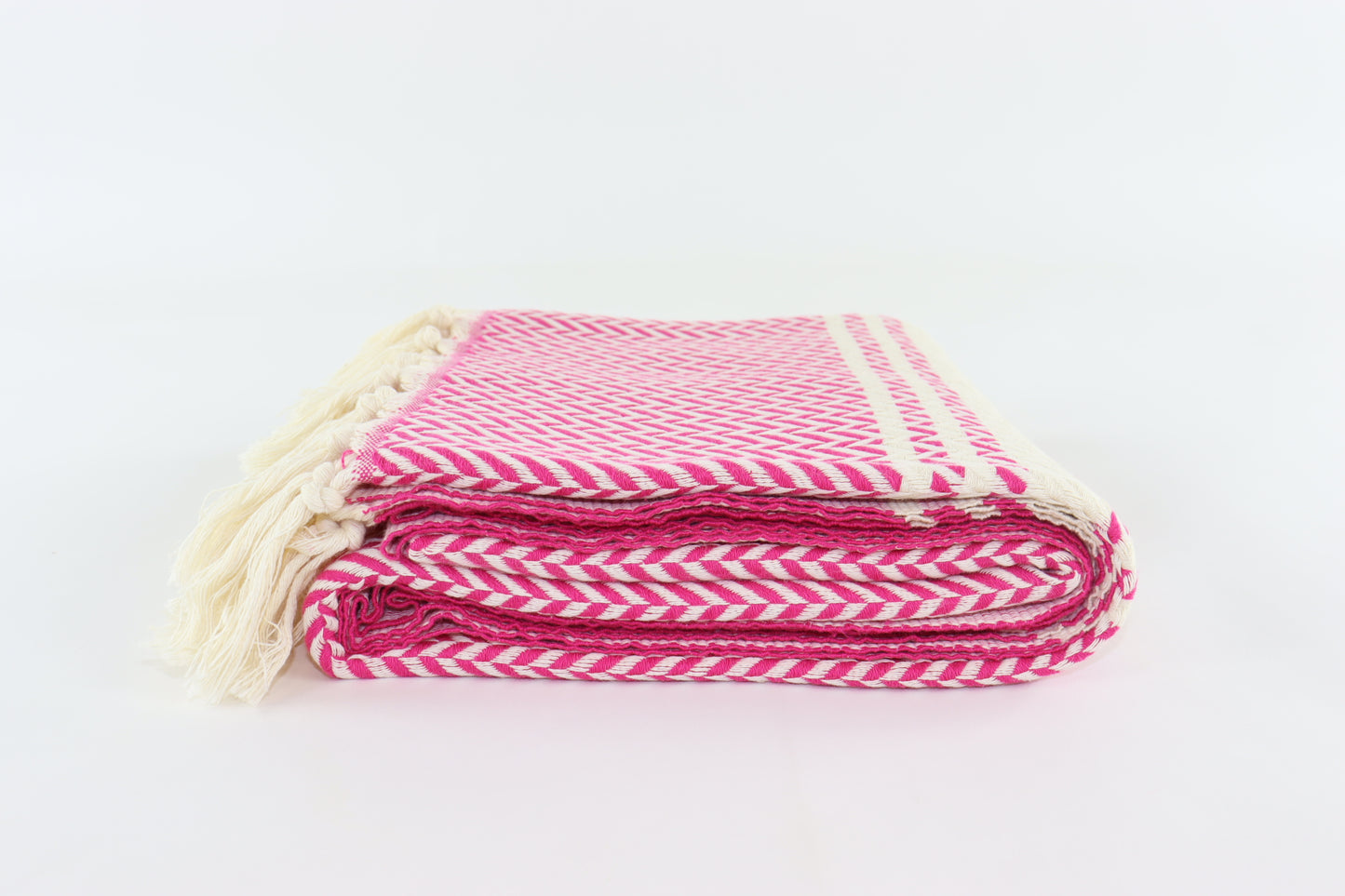 Premium Turkish Herringbone Towel Peshtemal Fouta (Fuchsia)