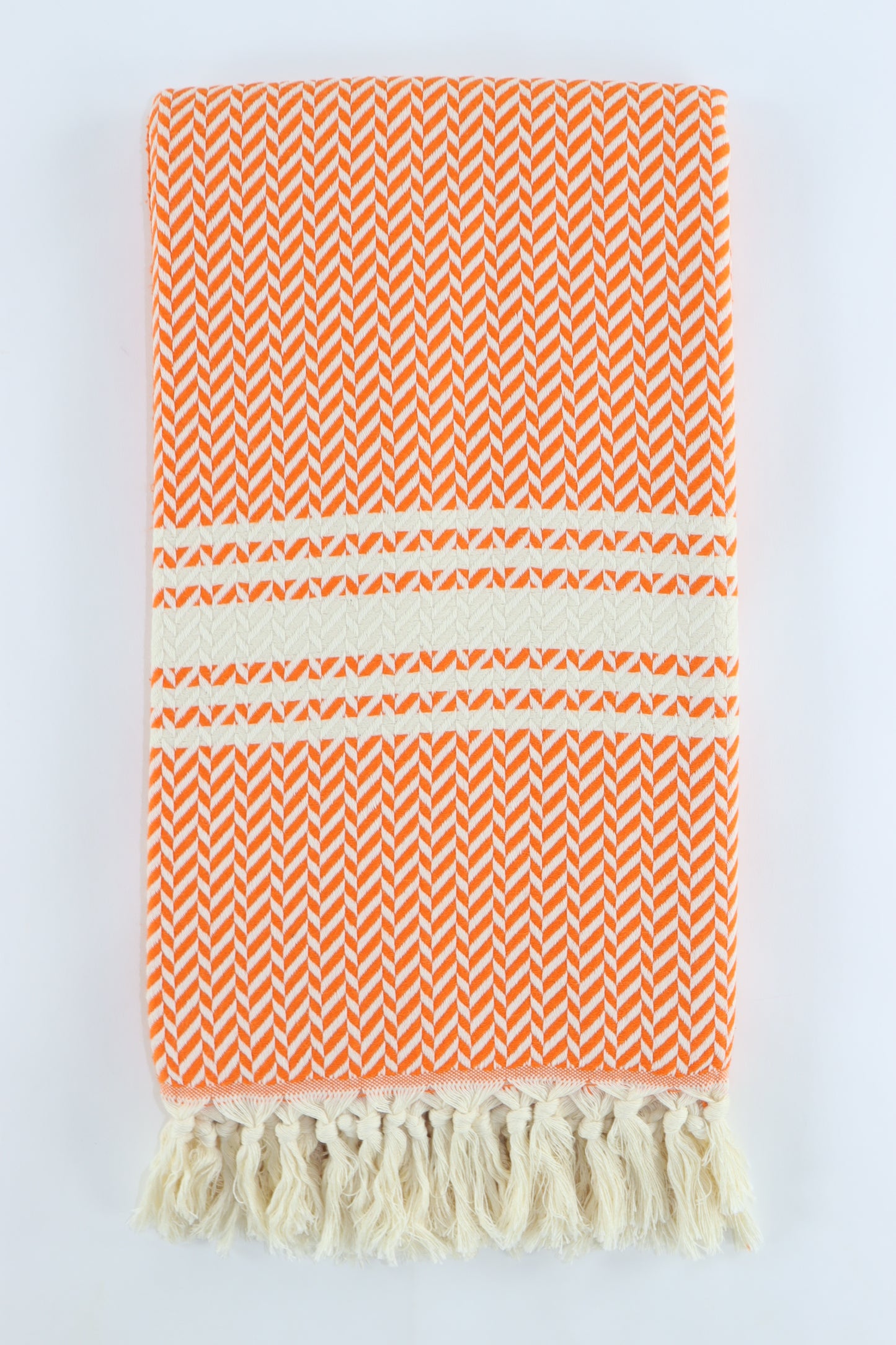 Premium Turkish Herringbone Towel Peshtemal Fouta (Orange)
