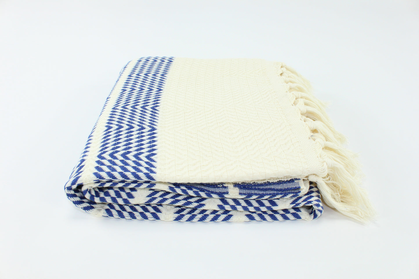Premium Turkish Herringbone Towel Peshtemal Fouta (Navy Blue)