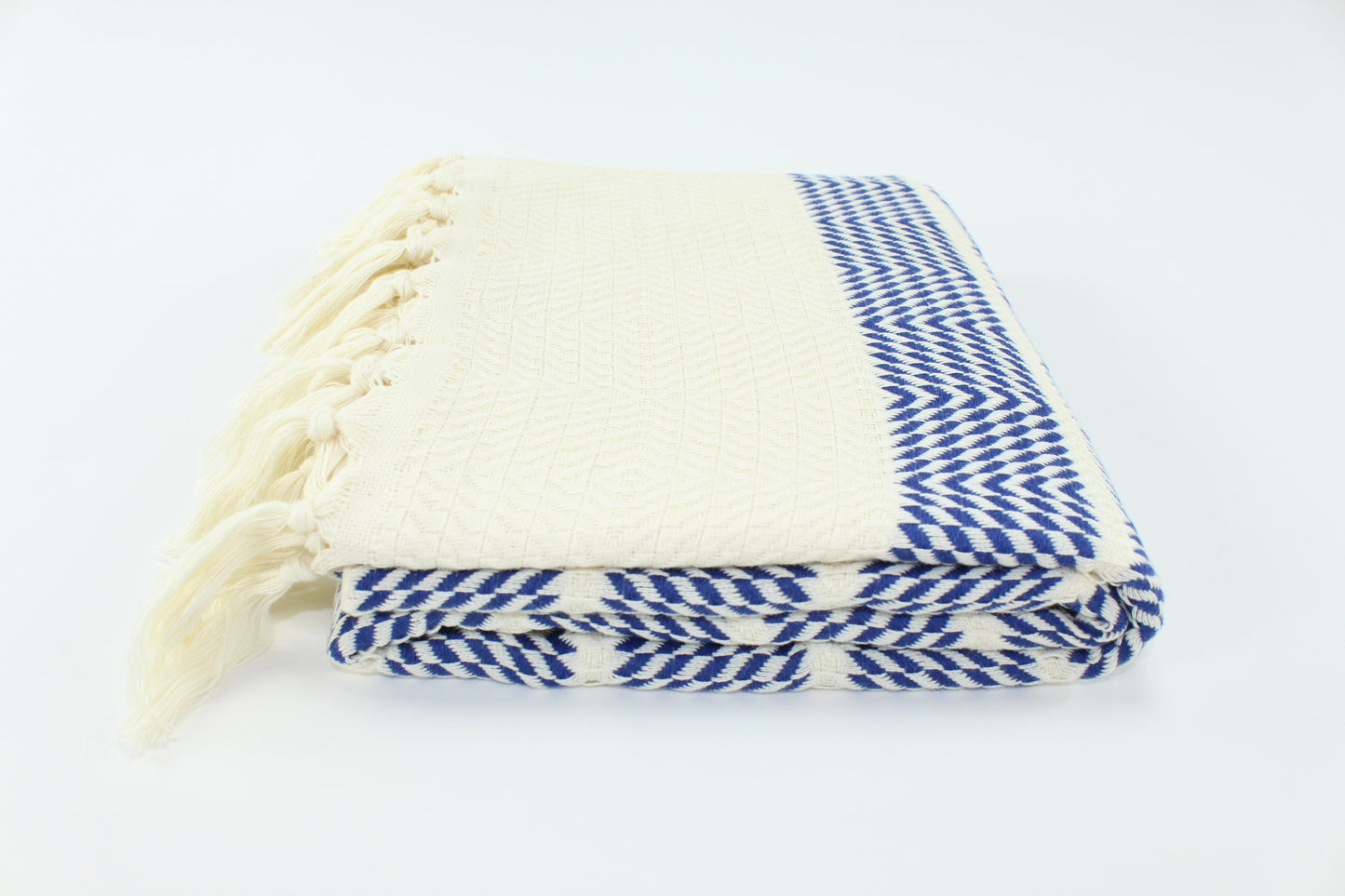 Premium Turkish Herringbone Towel Peshtemal Fouta (Navy Blue)