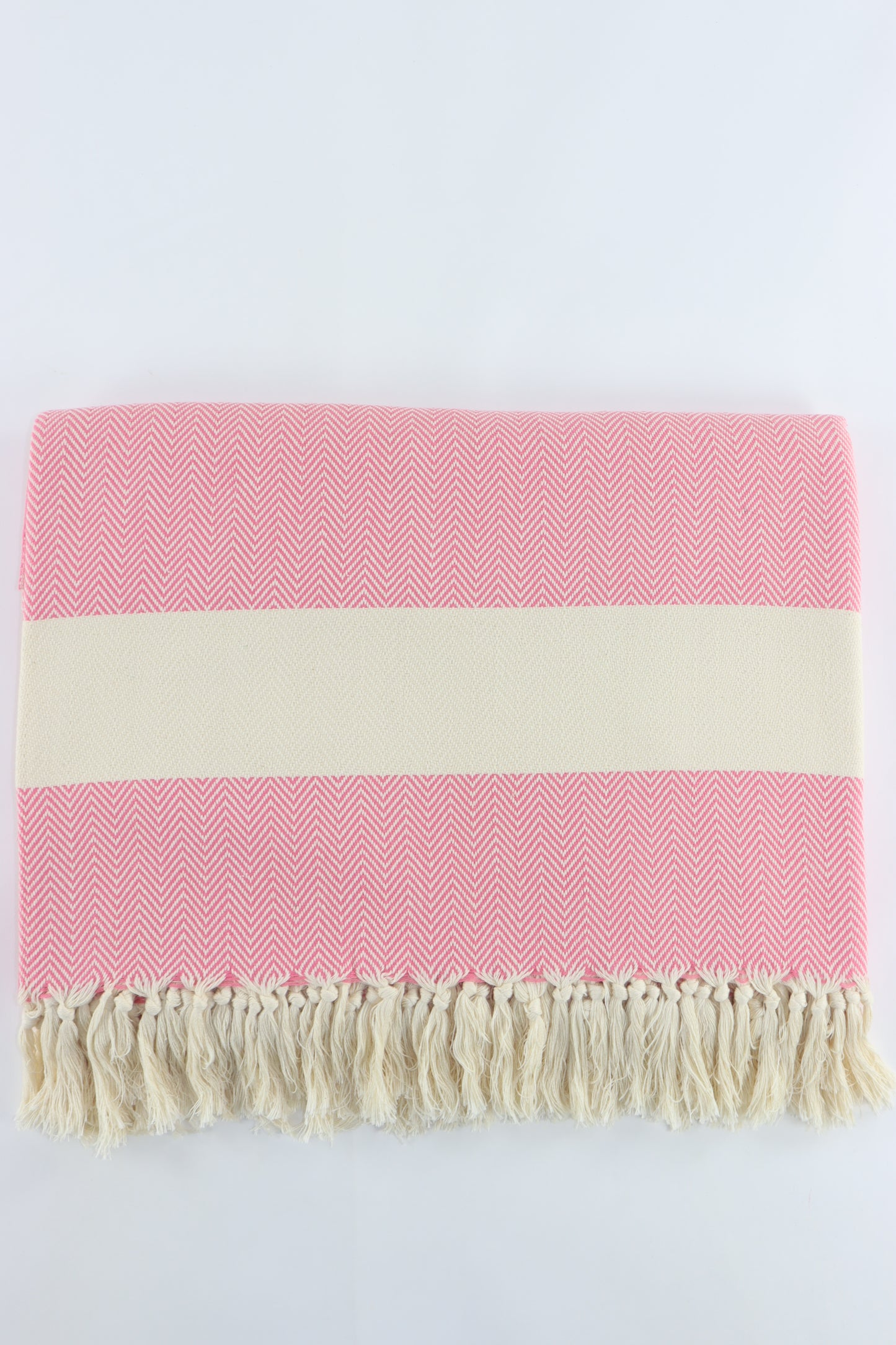 Premium Turkish Herringbone Blanket Throw (Pink)
