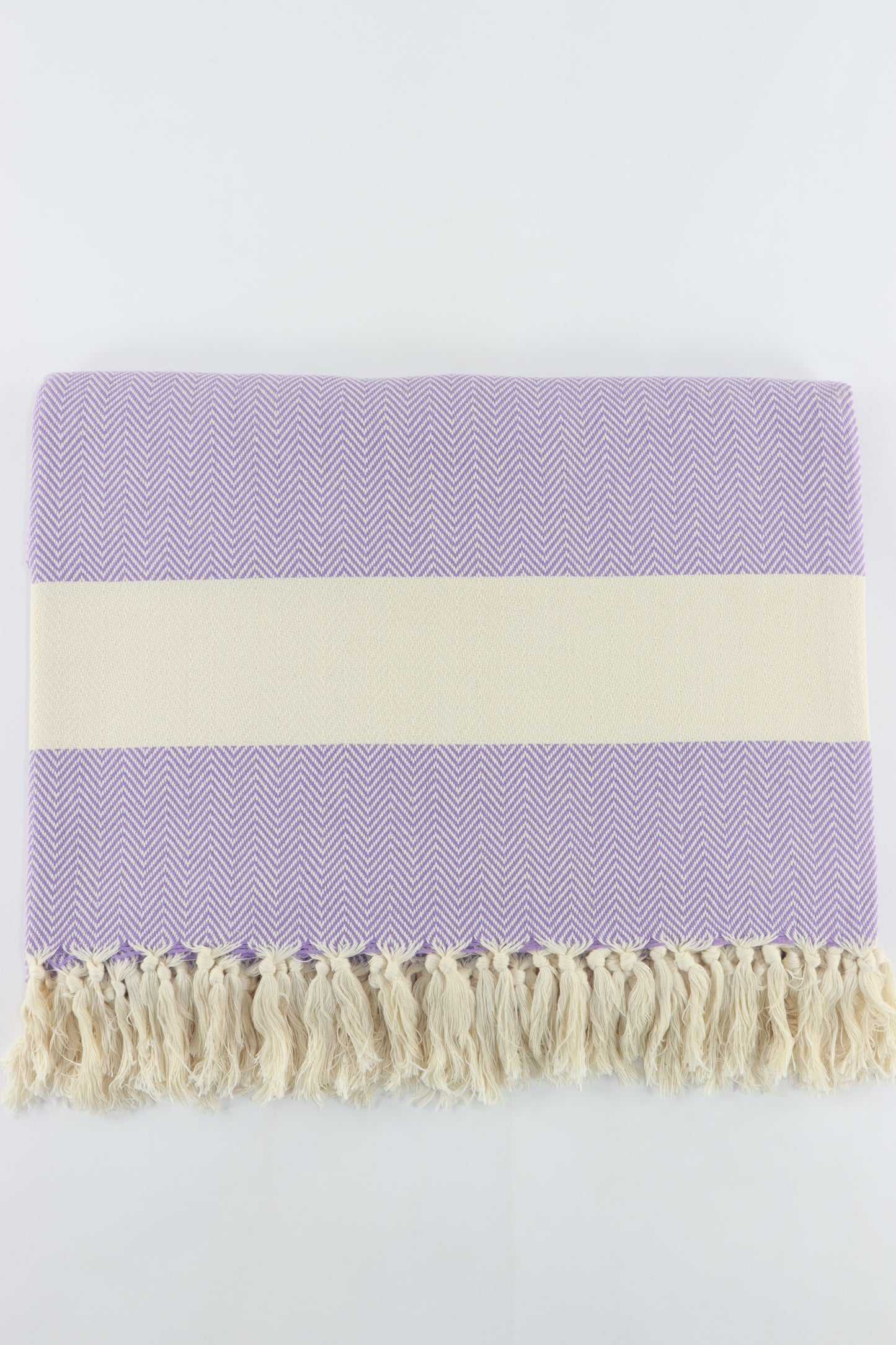 Premium Turkish Herringbone Blanket Throw (Lilac)