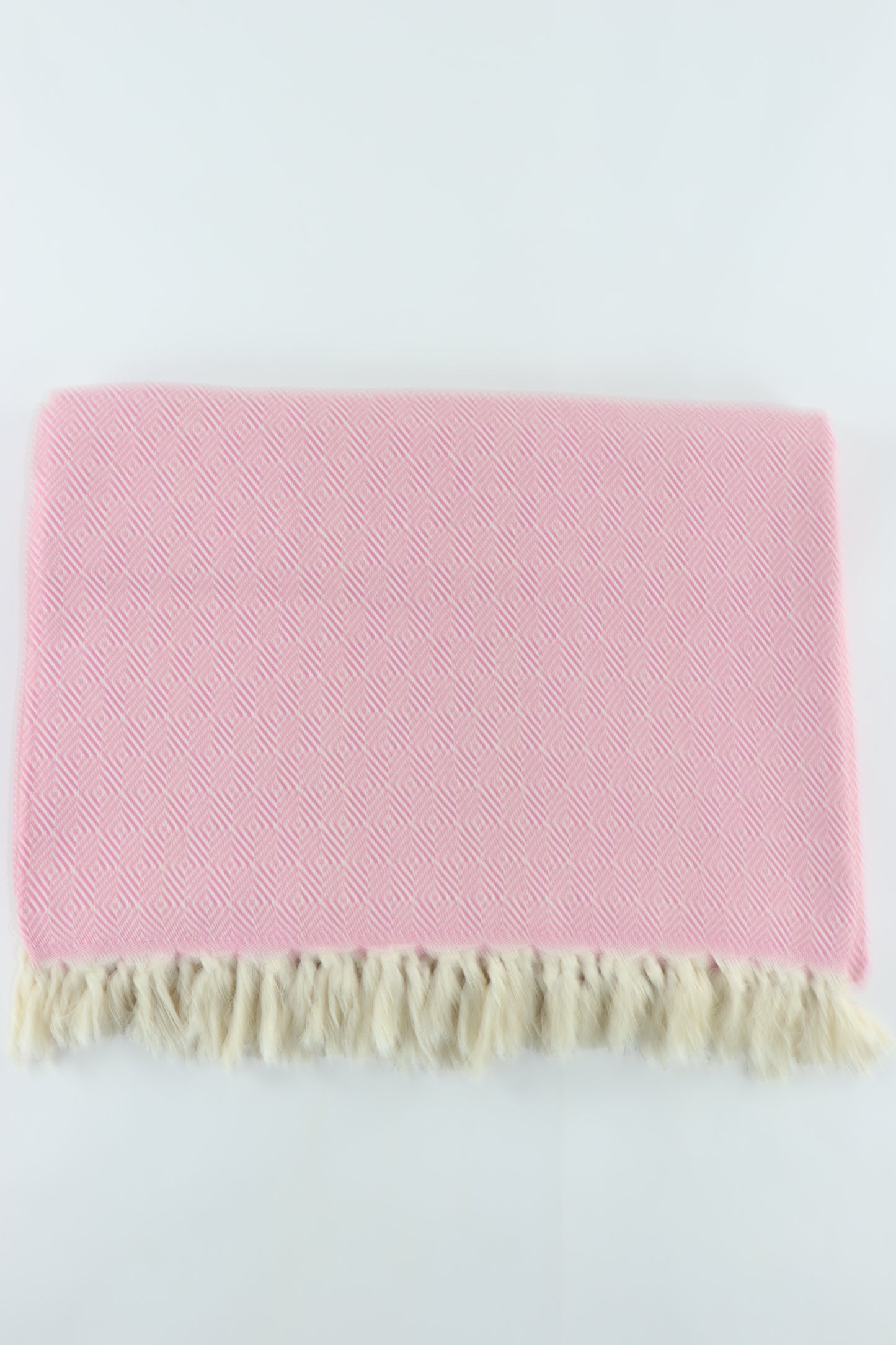 Premium Turkish Plain Diamond Blanket Throw (Pink Lilac)