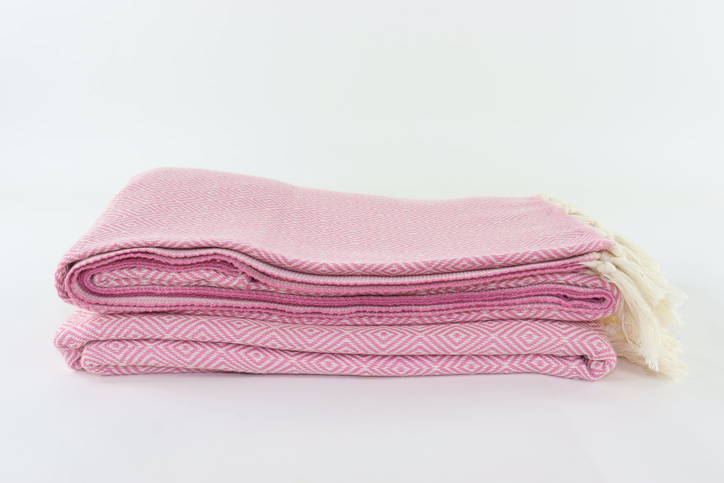Premium Turkish Plain Diamond Blanket Throw (Pink Lilac)