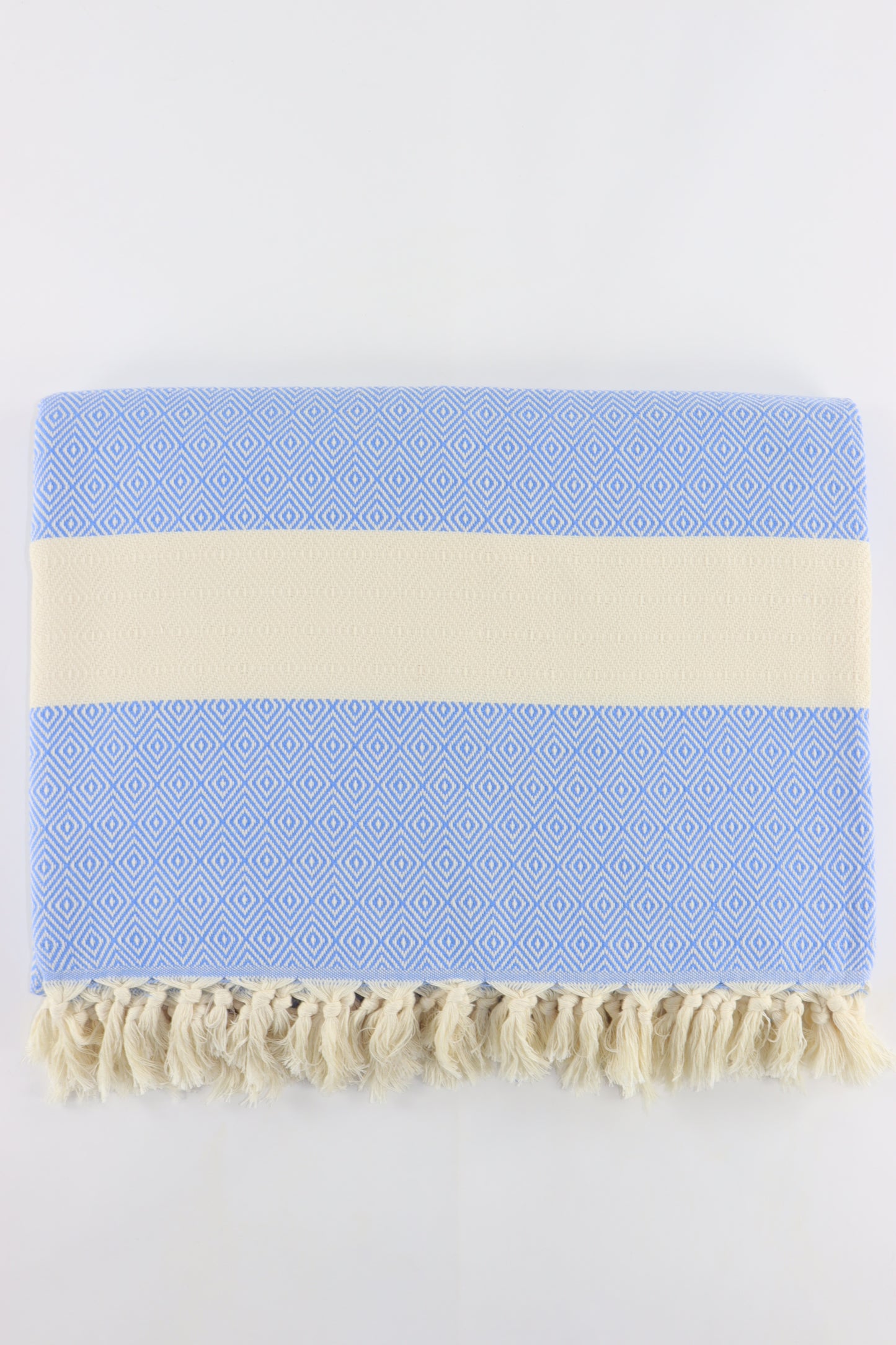 Premium Turkish Diamond Blanket Throw (Blue)