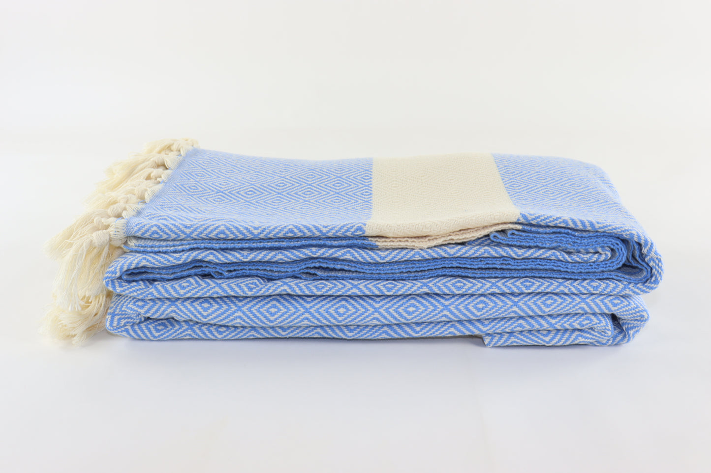 Premium Turkish Diamond Blanket Throw (Blue)