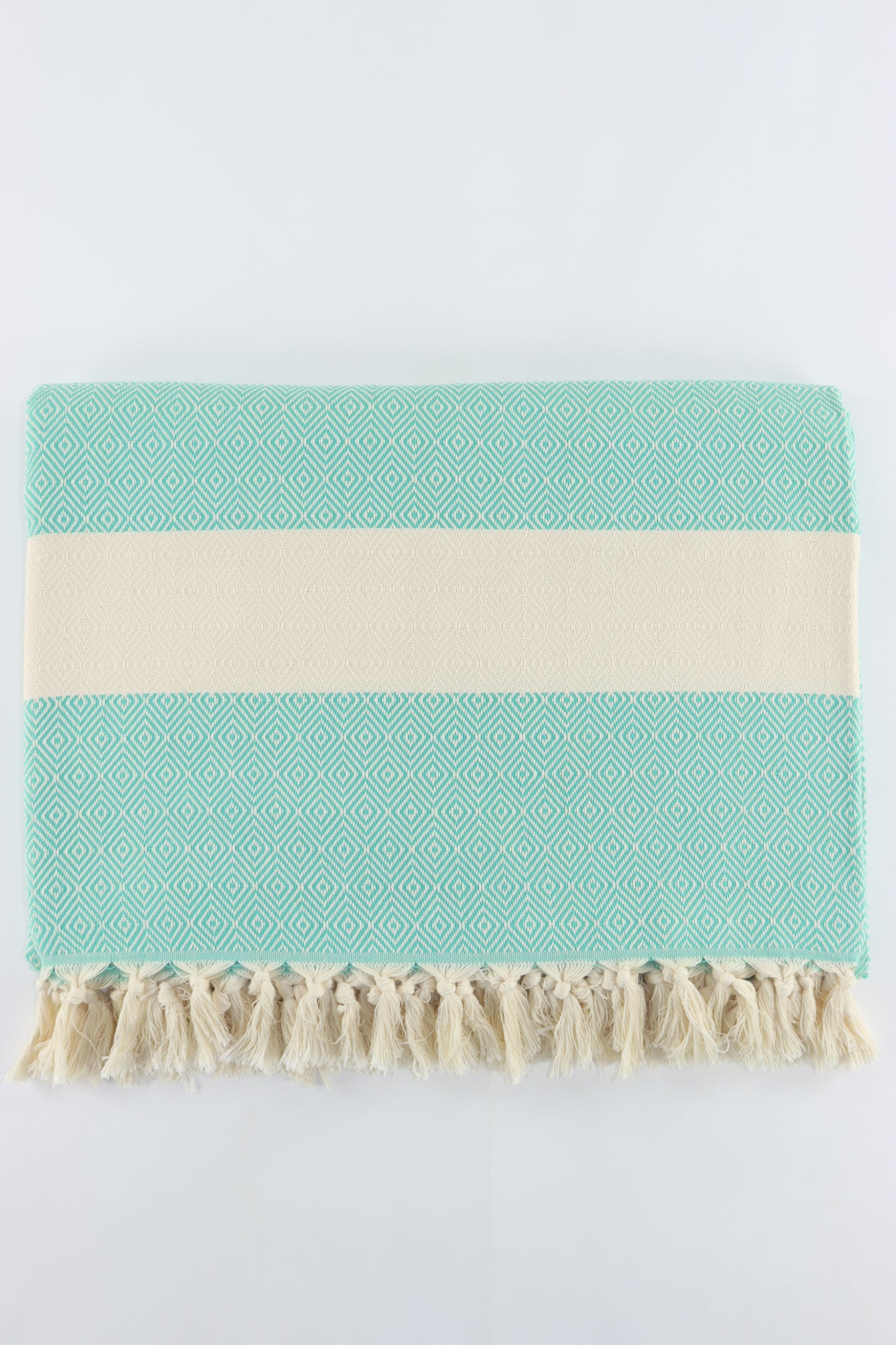 Premium Turkish Diamond Blanket Throw (Seafoam Green)