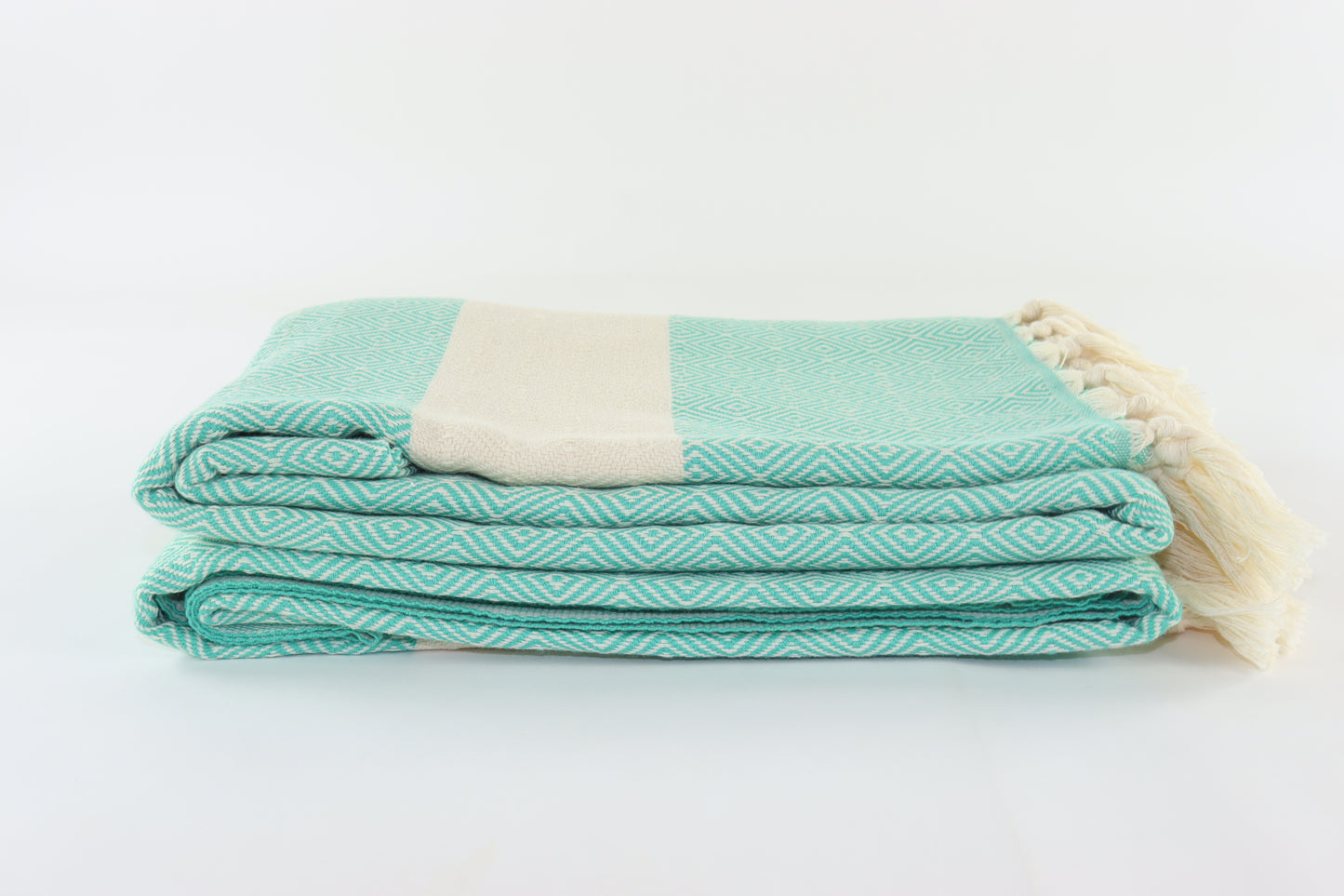 Premium Turkish Diamond Blanket Throw (Seafoam Green)