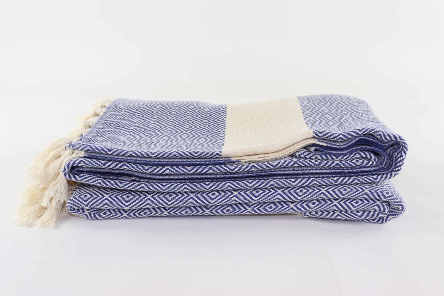 Premium Turkish Diamond Blanket Throw (Navy Blue)