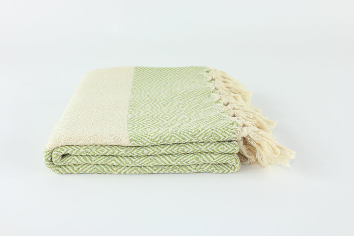 Premium Turkish Diamond Towel Peshtemal Fouta (Pistachio Green)