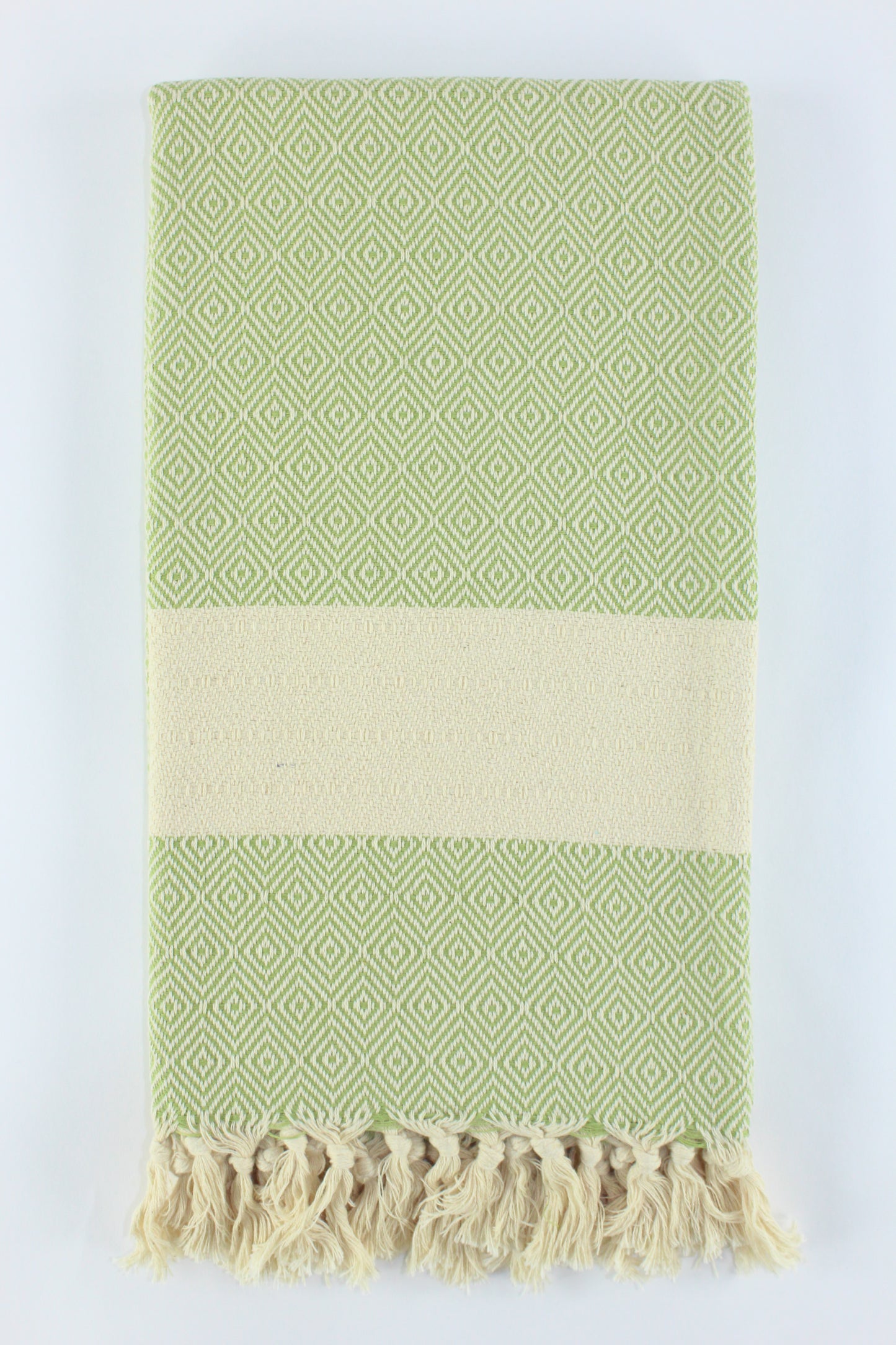 Premium Turkish Diamond Towel Peshtemal Fouta (Pistachio Green)