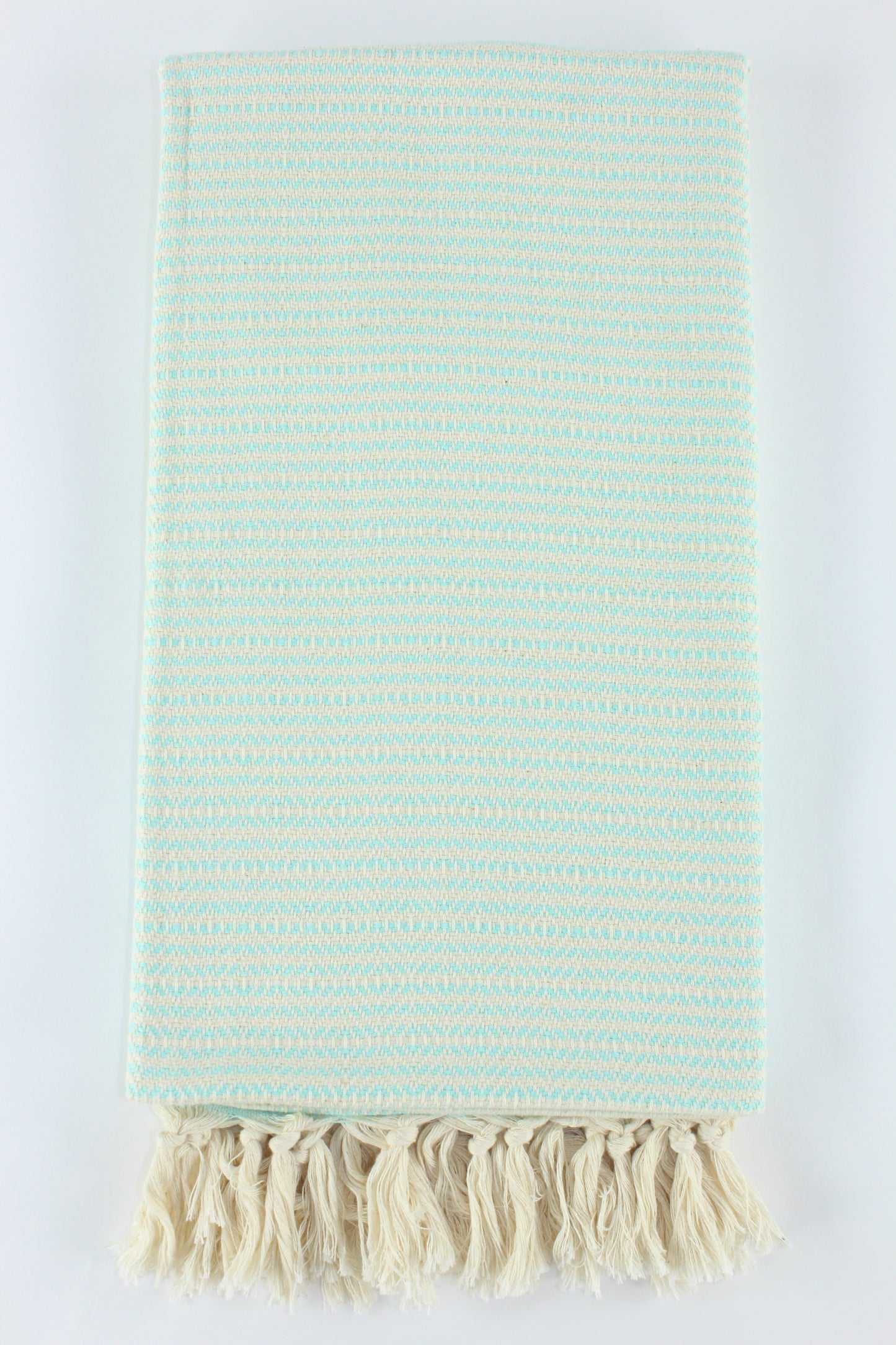 Premium Turkish Striped Diamond Towel Peshtemal Fouta (Mint)