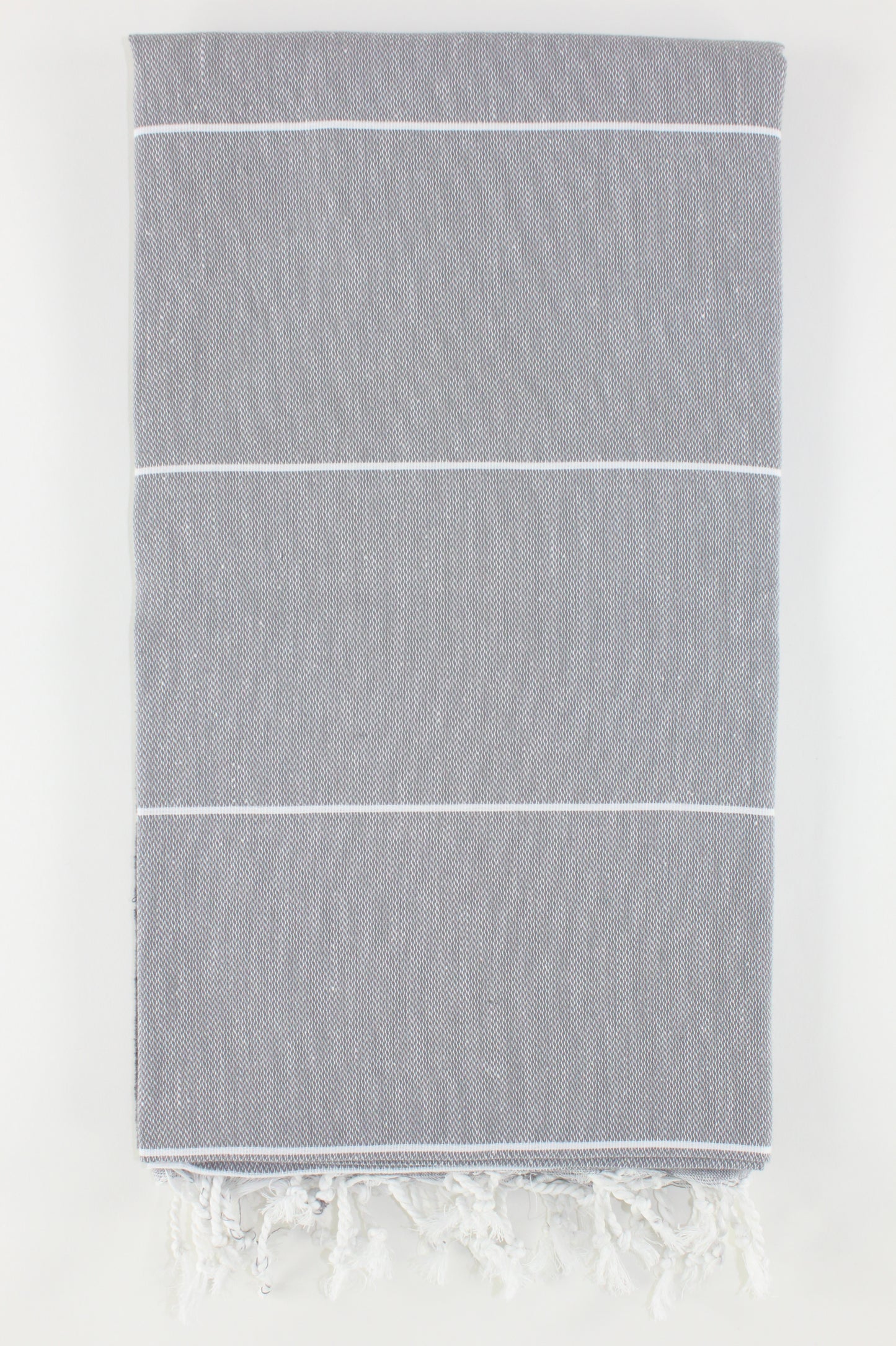 Premium Turkish Classic Striped Towel Peshtemal Fouta (Gray)