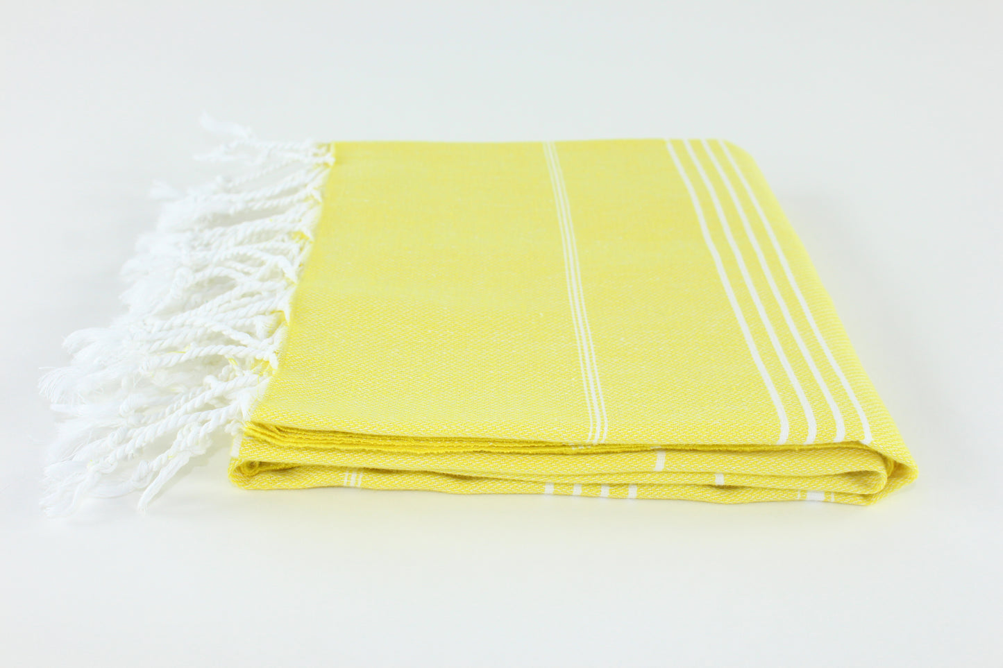 Premium Turkish Classic Striped Towel Peshtemal Fouta (Yellow)