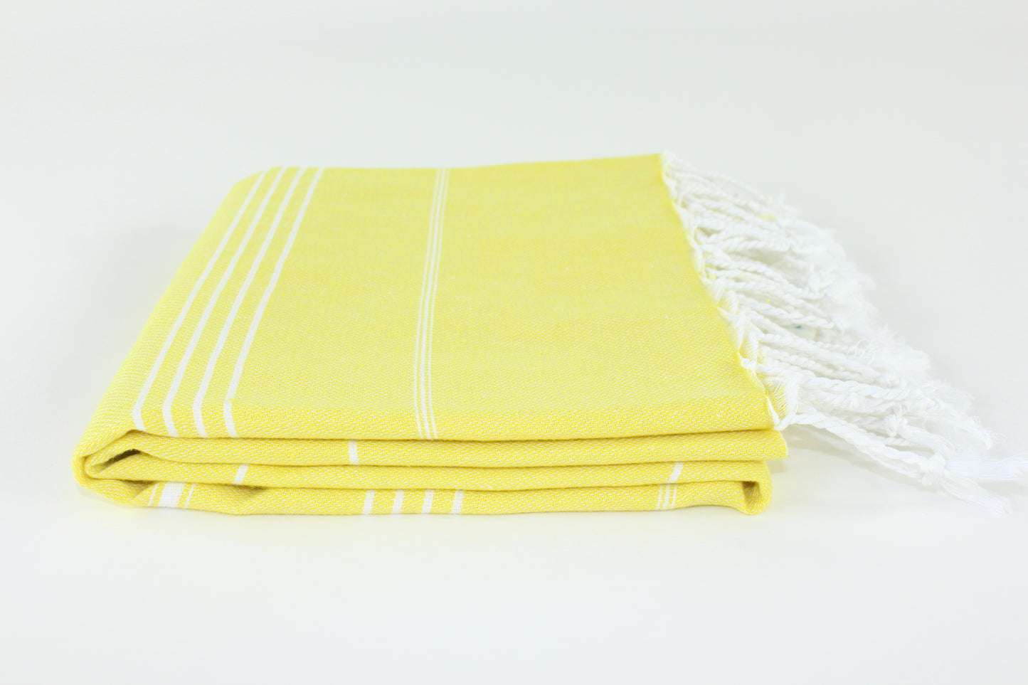 Premium Turkish Classic Striped Towel Peshtemal Fouta (Yellow)