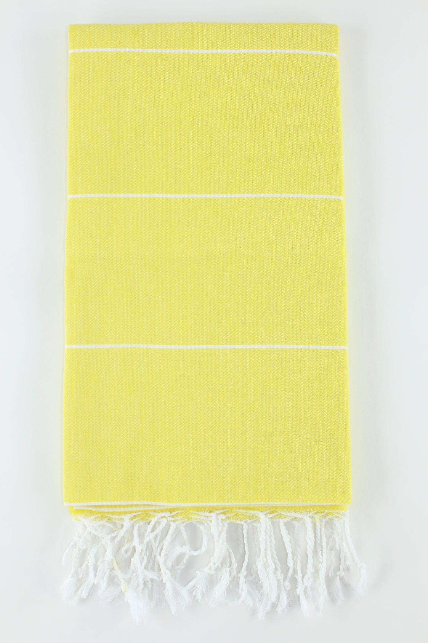 Premium Turkish Classic Striped Towel Peshtemal Fouta (Yellow)