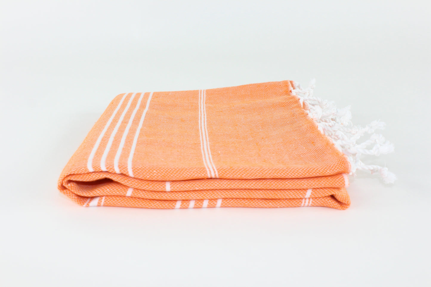 Premium Turkish Classic Striped Towel Peshtemal Fouta (Orange)