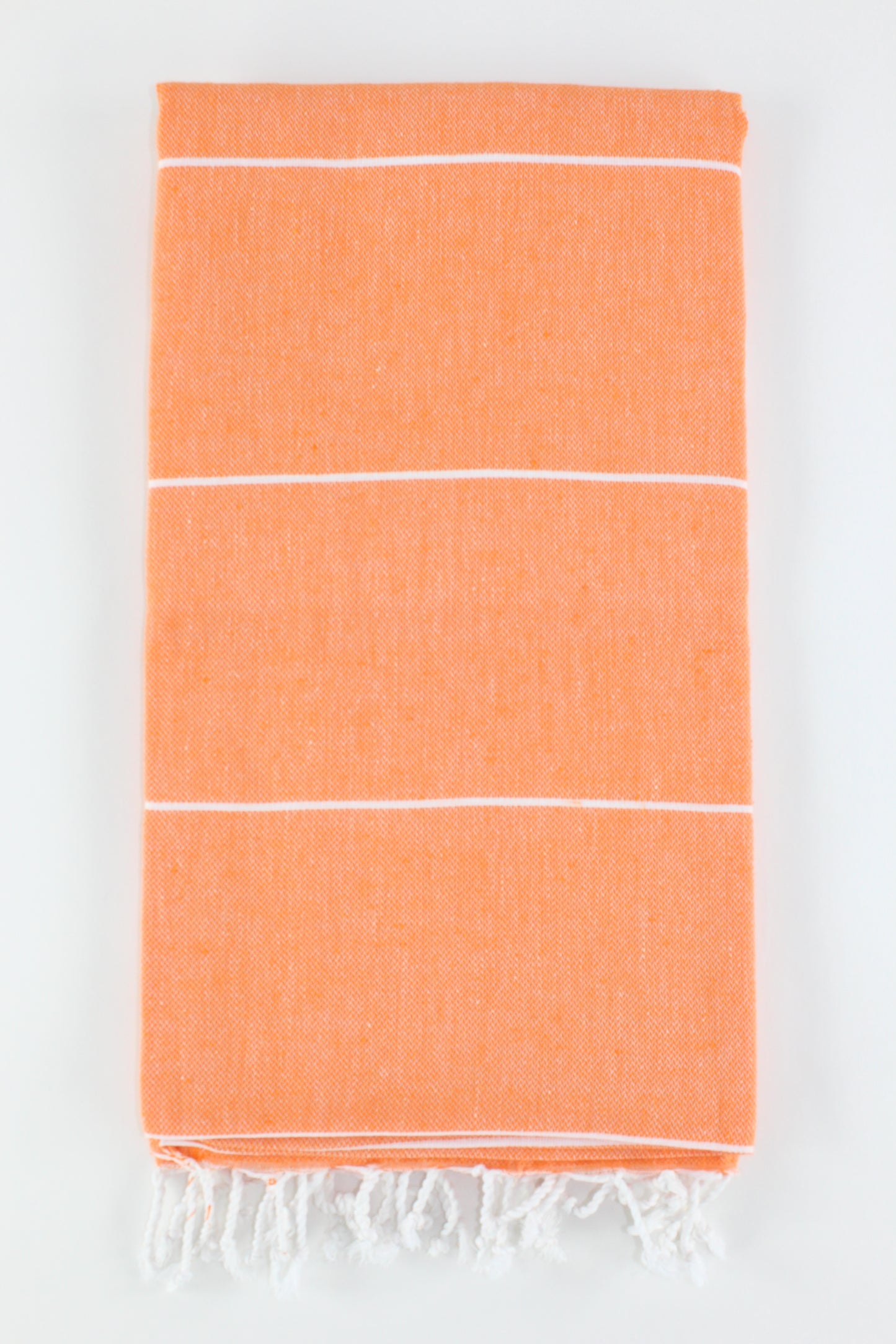 Premium Turkish Classic Striped Towel Peshtemal Fouta (Orange)