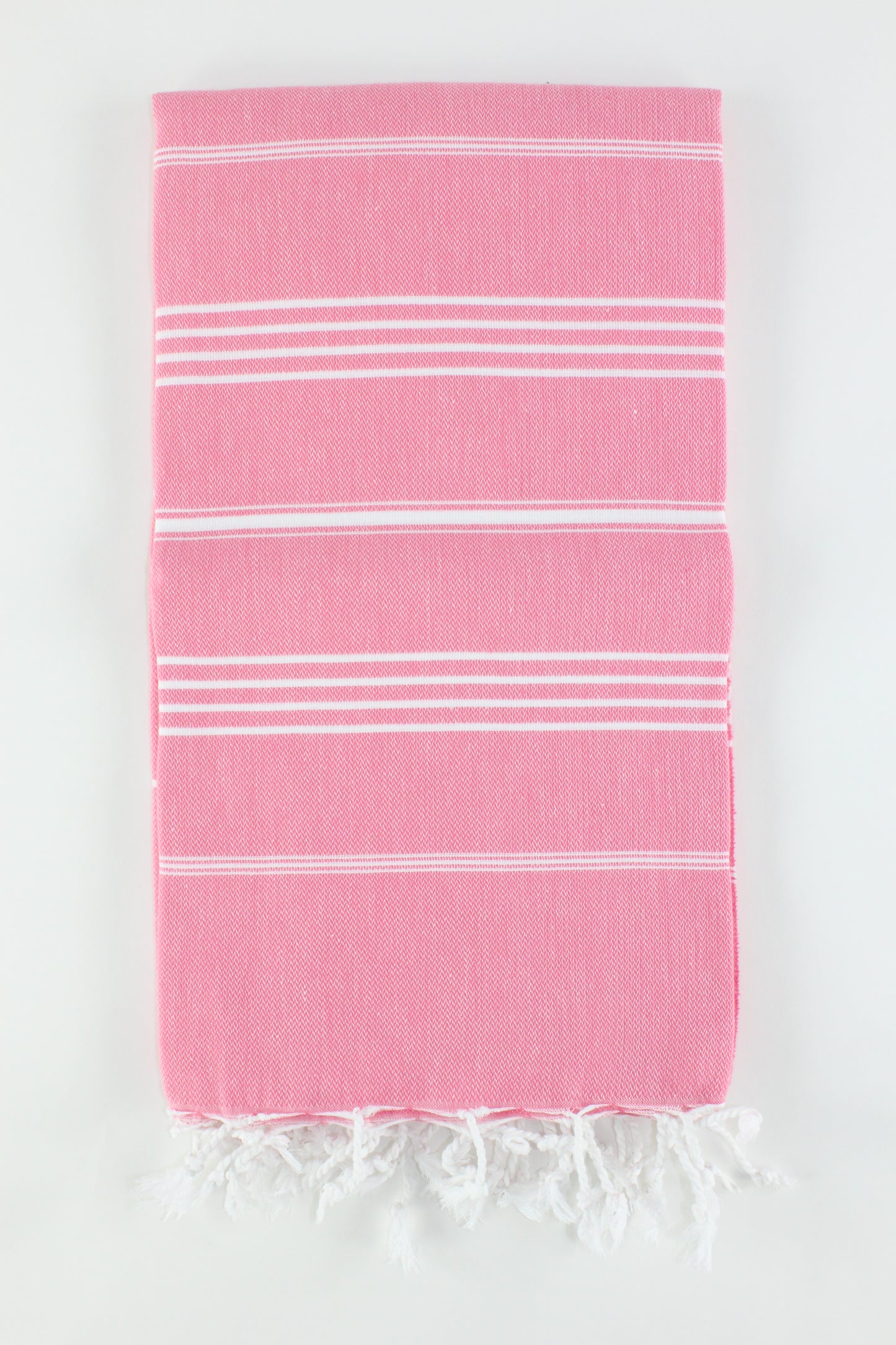 Premium Turkish Classic Striped Towel Peshtemal Fouta (Candy Pink)