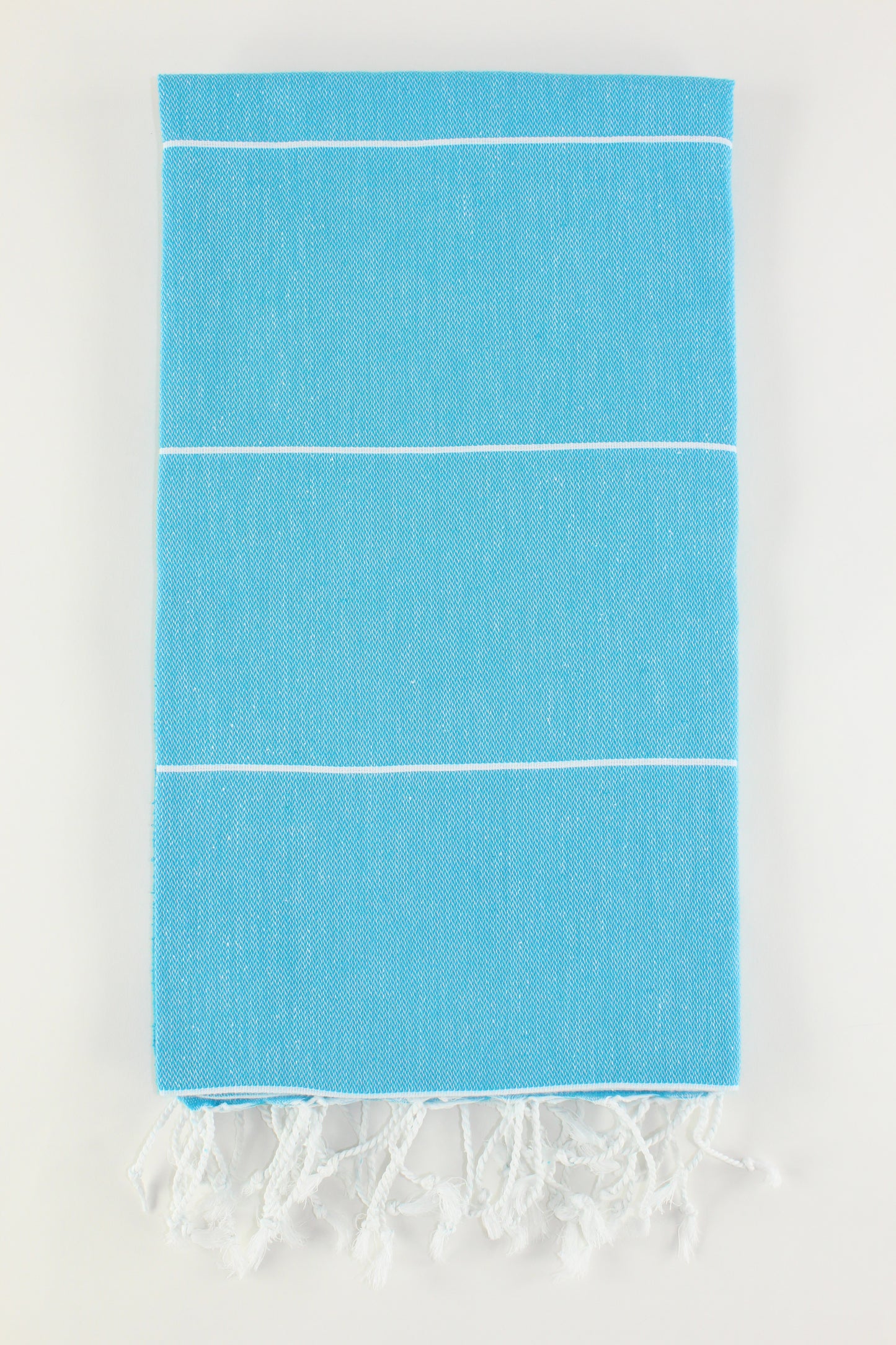 Premium Turkish Classic Striped Towel Peshtemal Fouta (Turquoise Blue)
