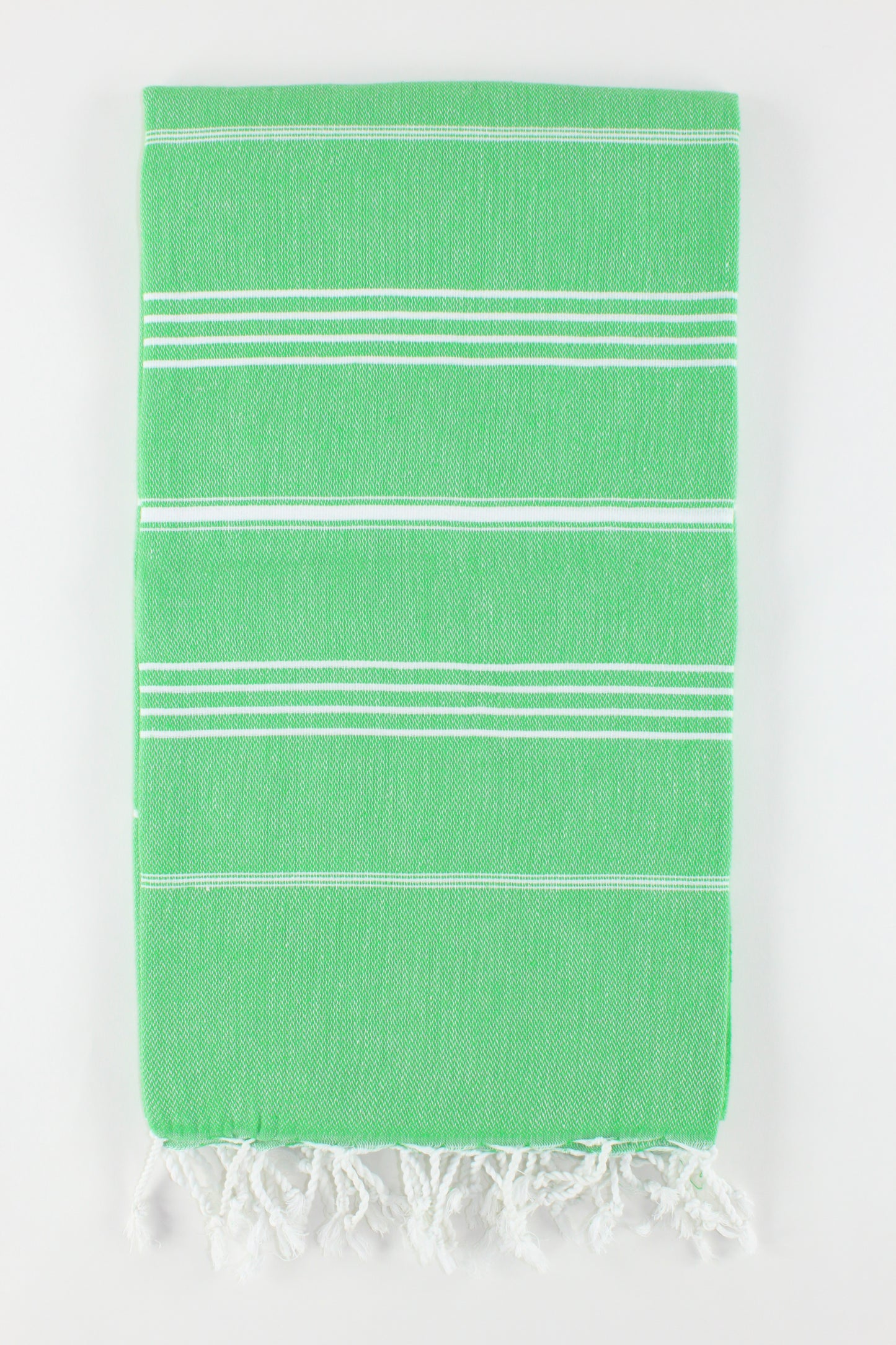 Premium Turkish Classic Striped Towel Peshtemal Fouta (Benetton Green)