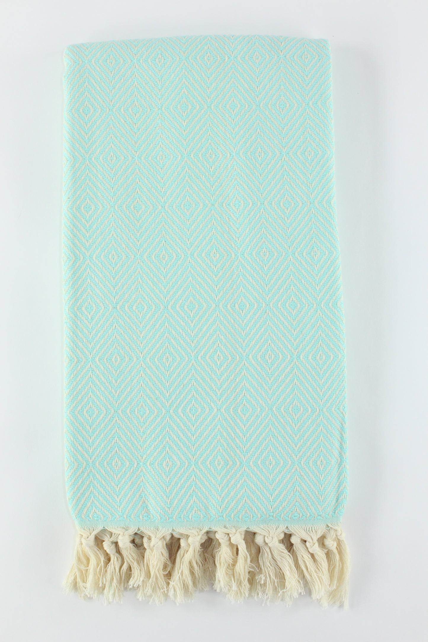 Premium Turkish Plain Diamond Towel Peshtemal Fouta (Mint)