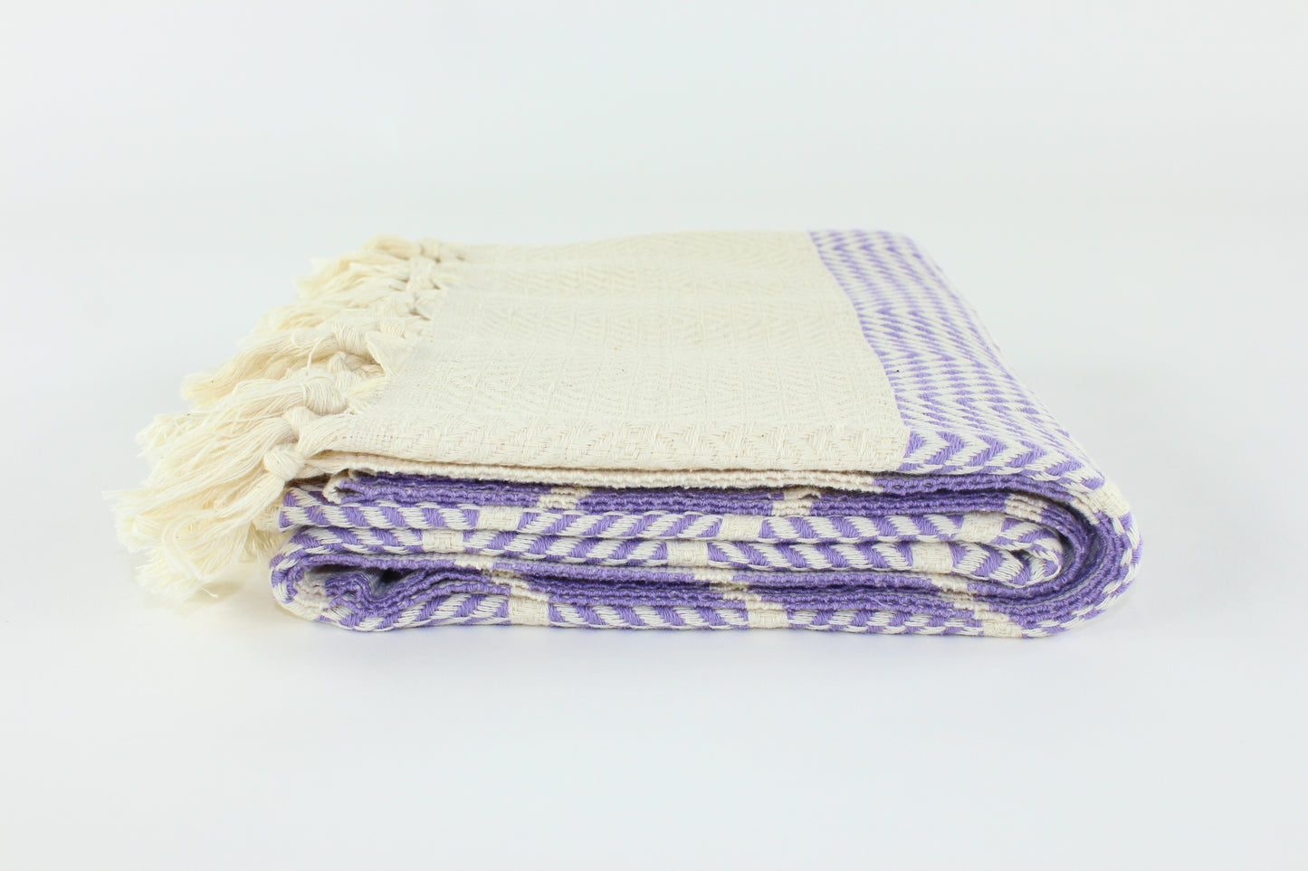 Premium Turkish Herringbone Towel Peshtemal Fouta (Lilac)