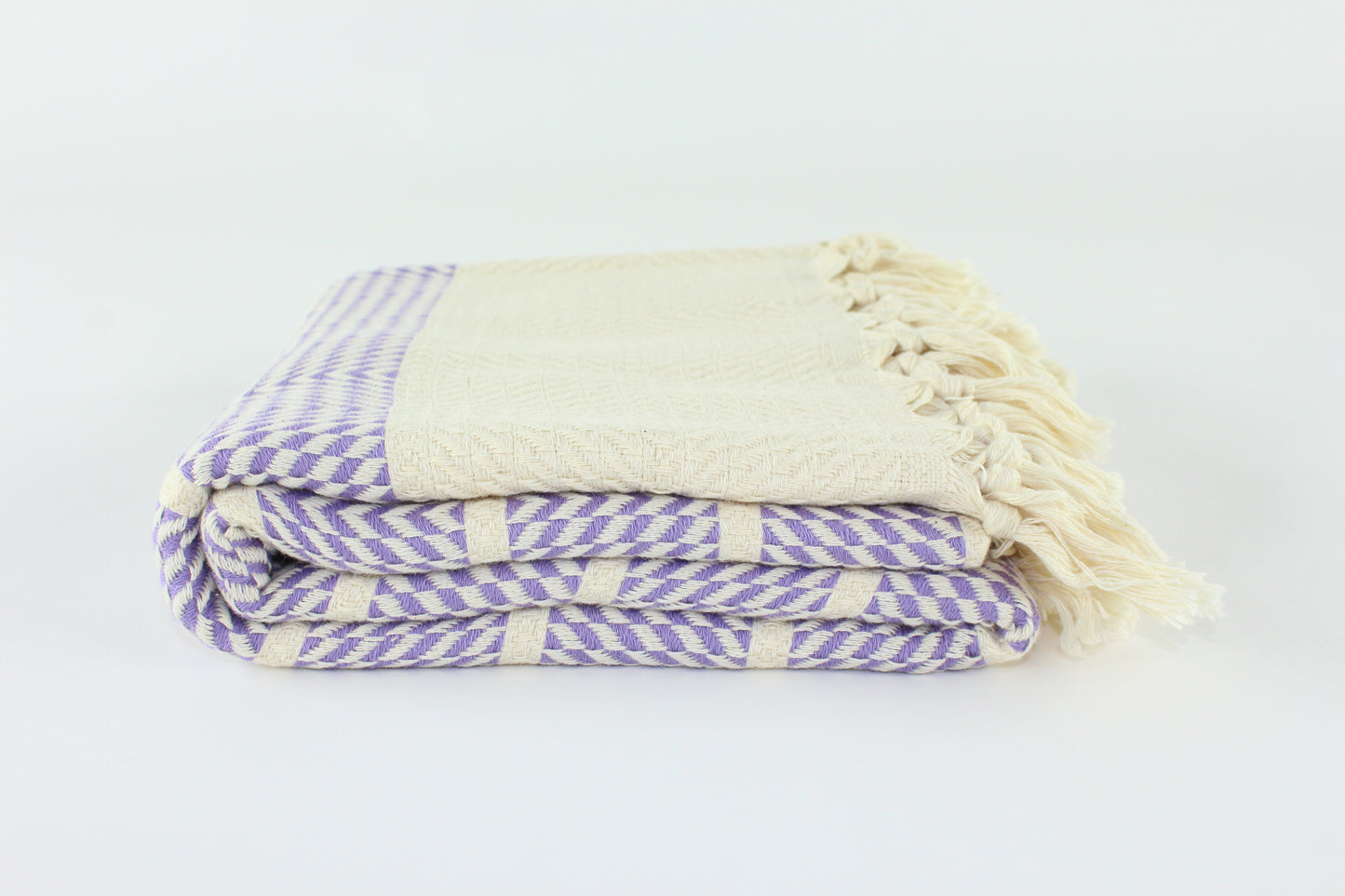 Premium Turkish Herringbone Towel Peshtemal Fouta (Lilac)