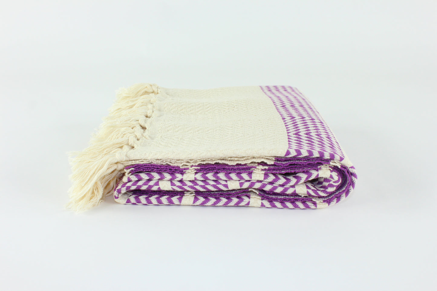 Premium Turkish Herringbone Towel Peshtemal Fouta (Purple)