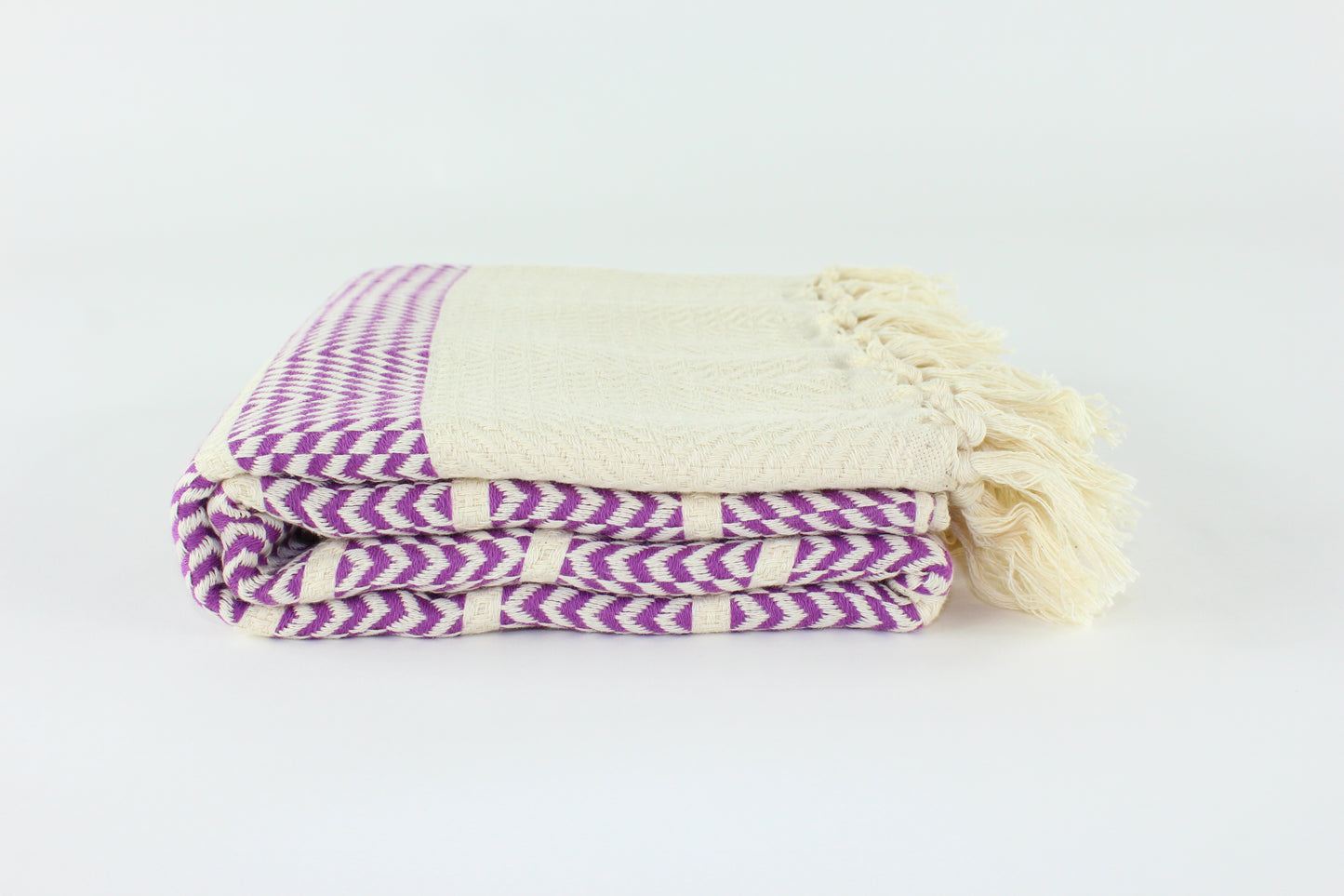 Premium Turkish Herringbone Towel Peshtemal Fouta (Purple)