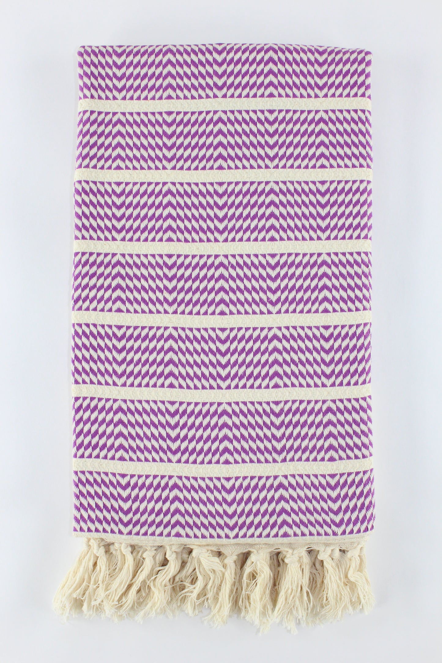Premium Turkish Herringbone Towel Peshtemal Fouta (Purple)